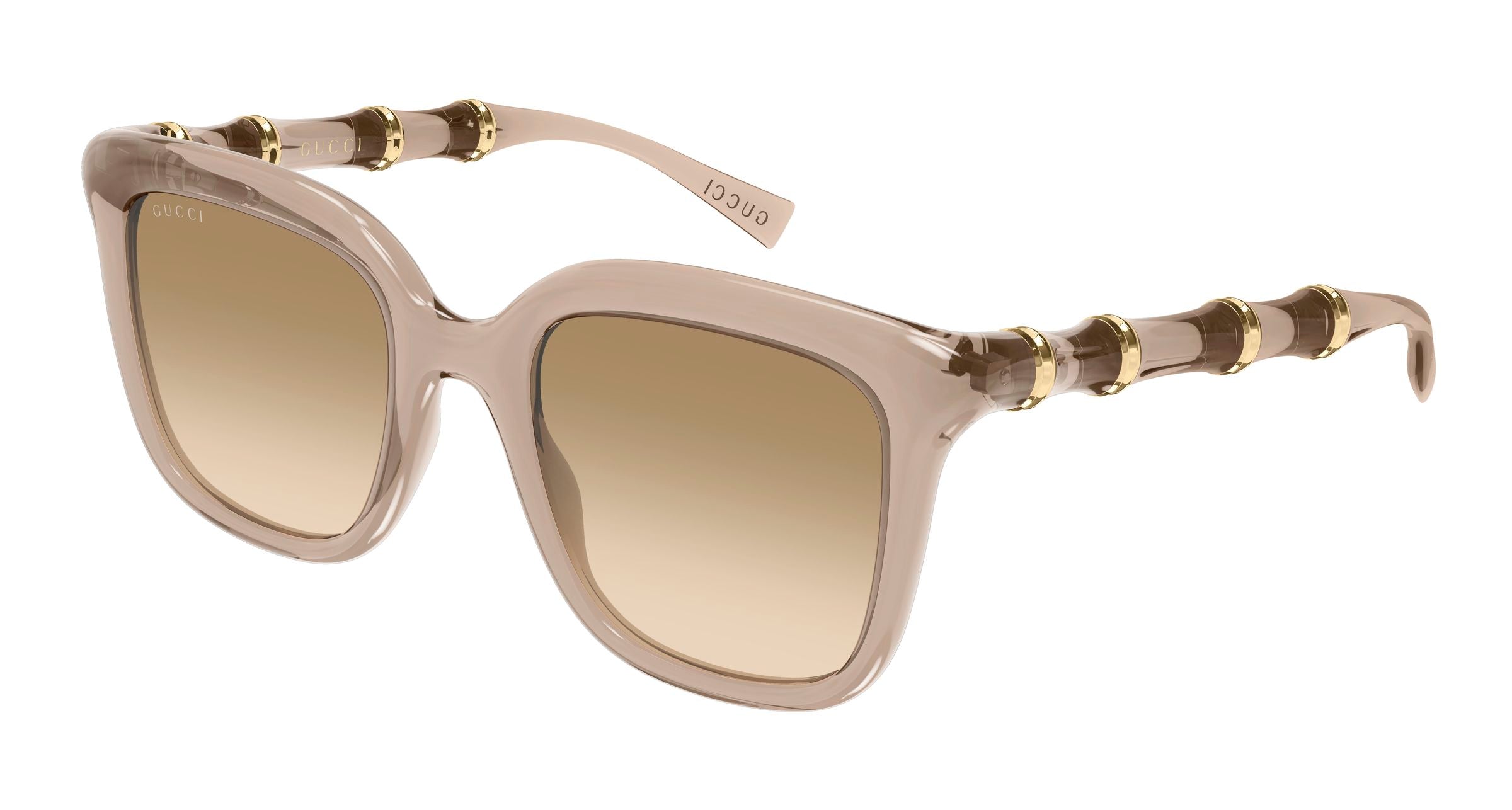 Gucci Donna Gucci GG2058S 004 Occhiali da sole Iniettato Marrone Marrone Squadrata