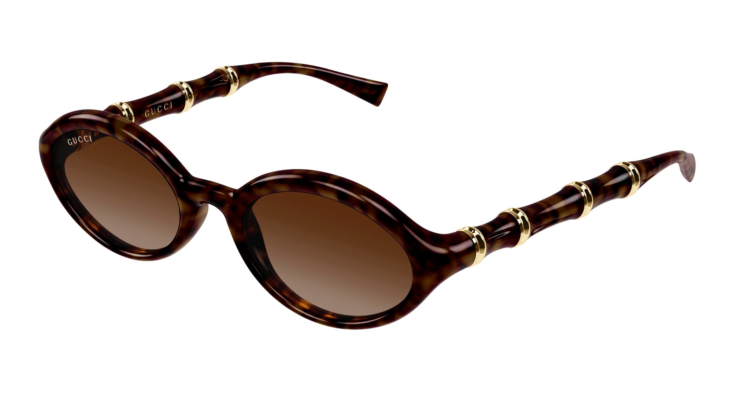 Gucci Donna Gucci GG2059S 002 Occhiali da sole Iniettato Havana Marrone Rotonda