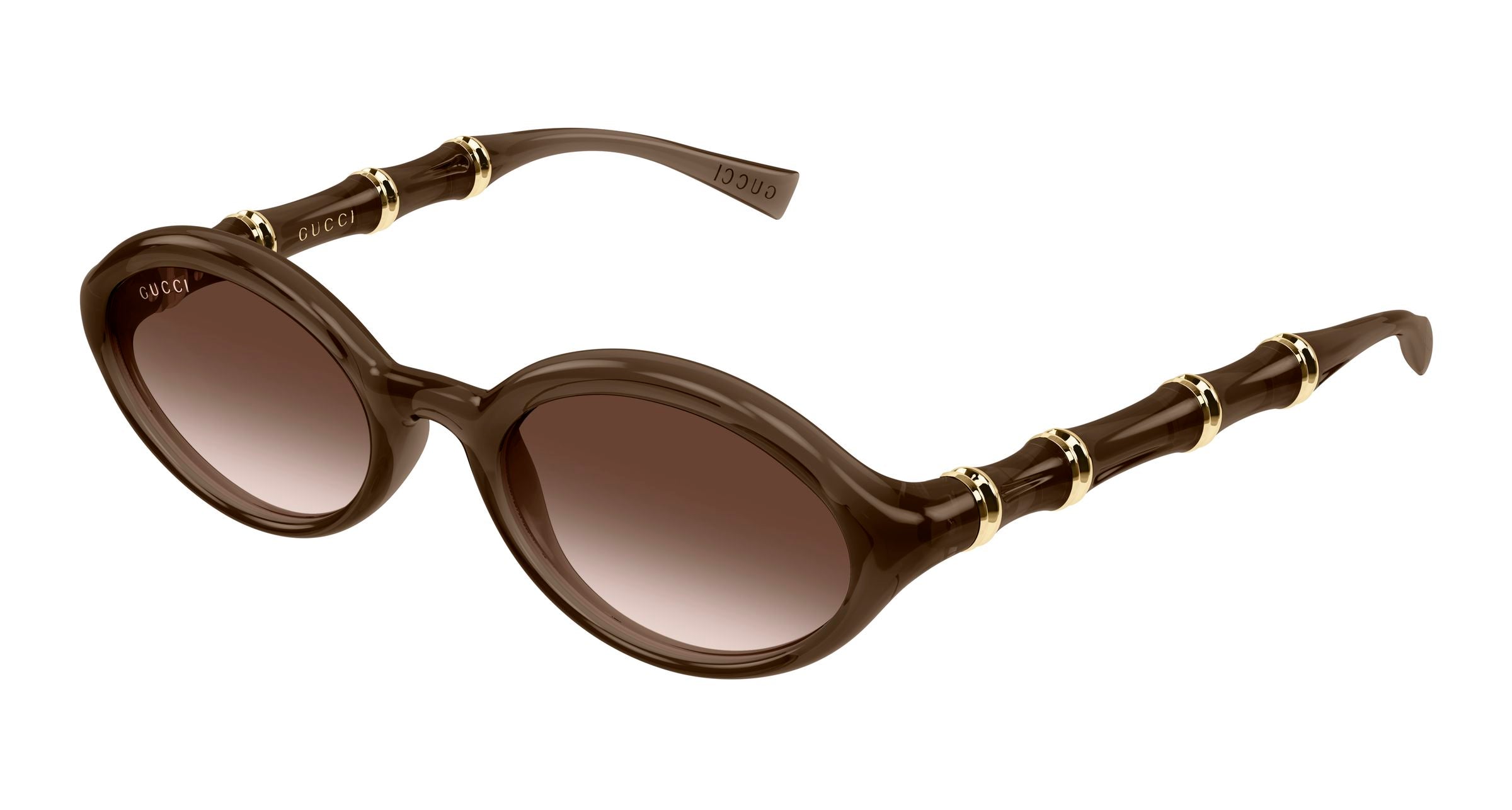 Gucci Donna Gucci GG2059S 003 Occhiali da sole Iniettato Marrone Marrone Rotonda