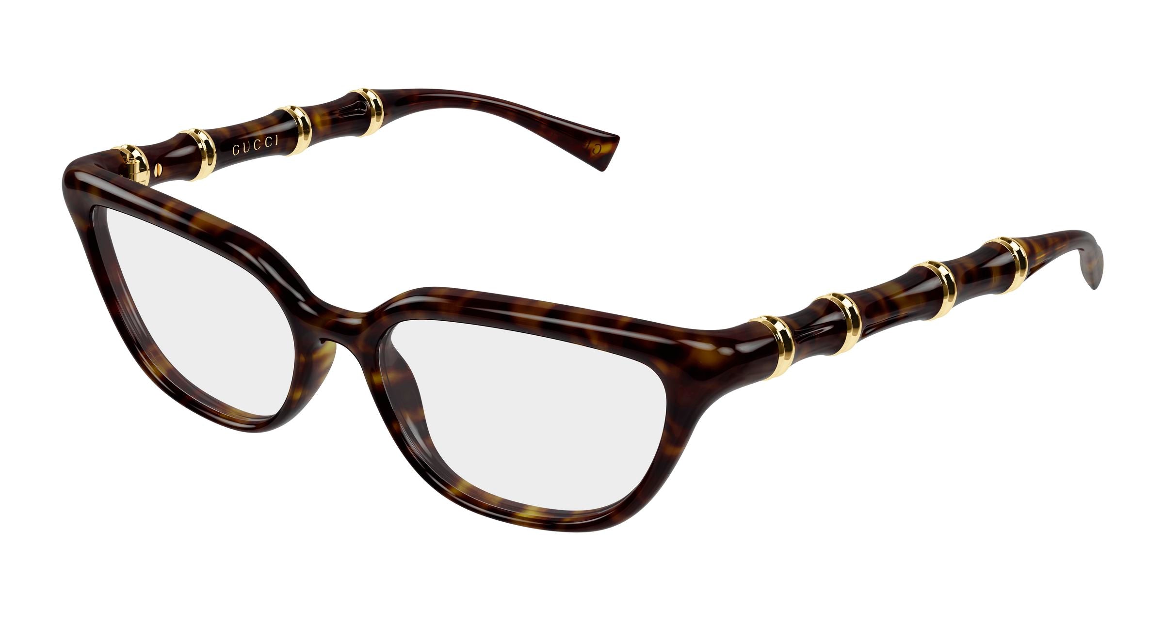 Gucci Donna Gucci GG2060O 002 Montature da vista Iniettato Havana Trasparente Geometrica