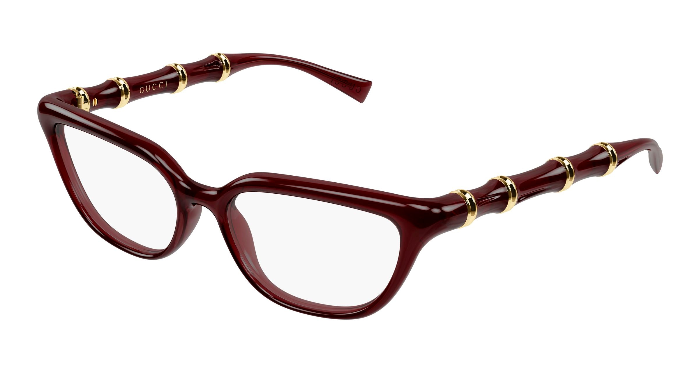 Gucci Donna Gucci GG2060O 003 Montature da vista Iniettato Rosso Trasparente Geometrica
