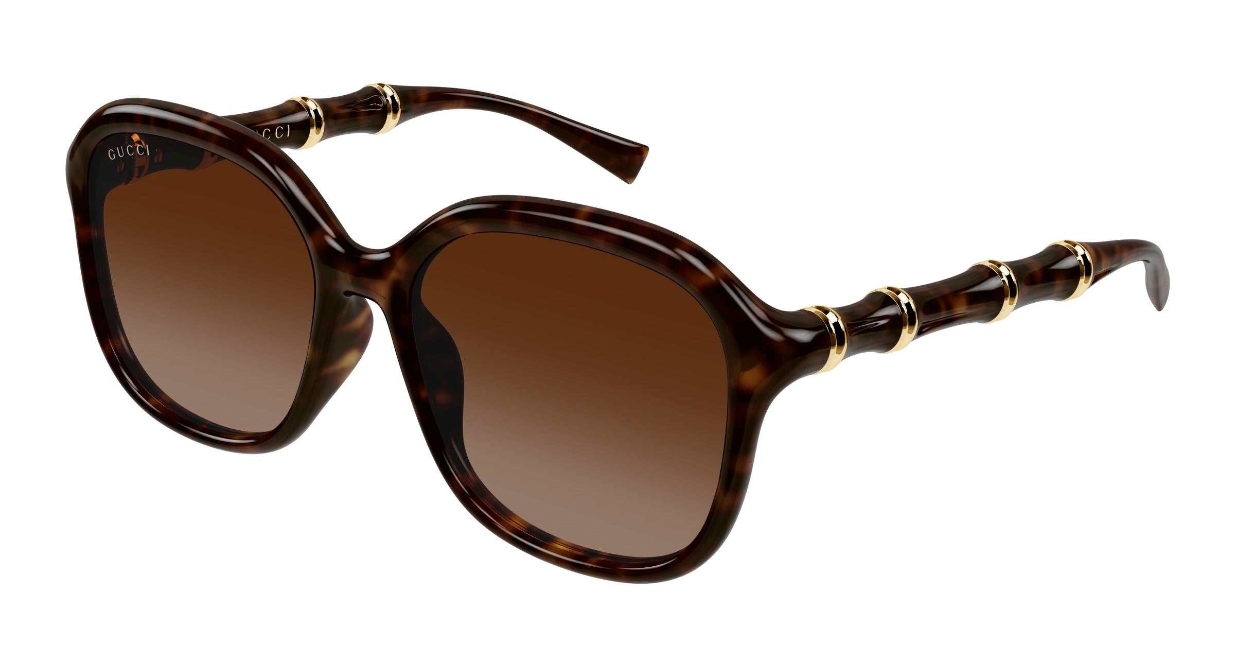 Gucci Donna Gucci GG2061SA 002 Occhiali da sole Iniettato Havana Marrone Squadrata