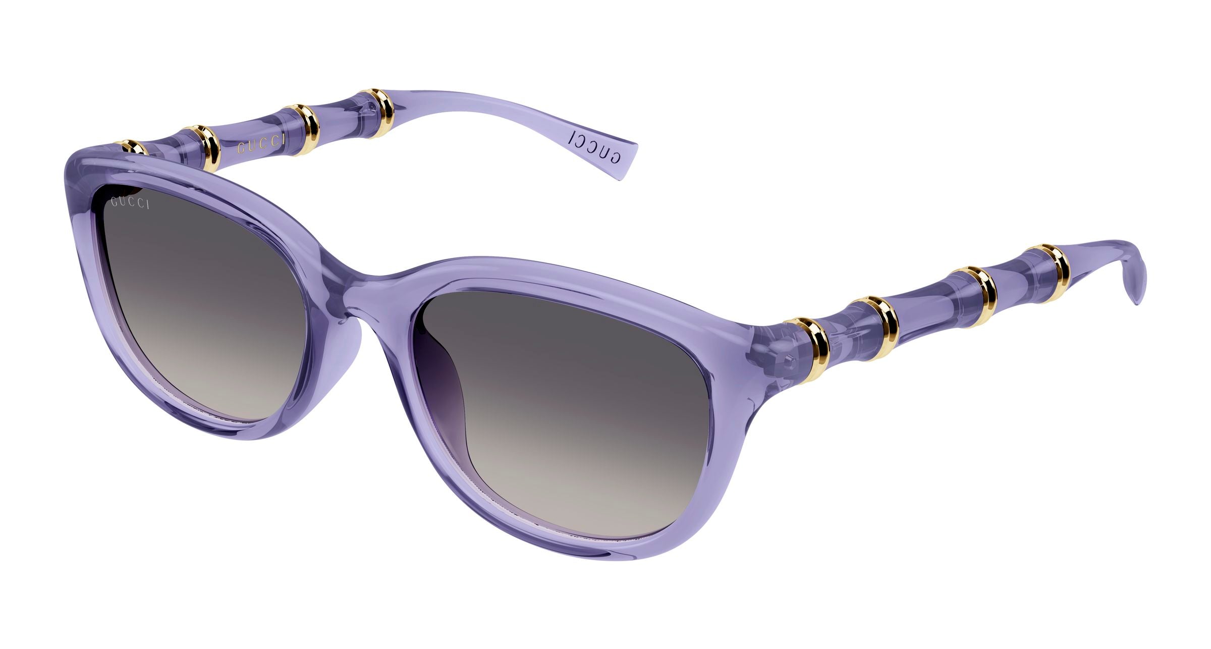 Gucci Donna Gucci GG2062SA 004 Occhiali da sole Iniettato Viola Grigio Squadrata Gucci Donna Gucci GG2062SA 004 Occhiali da sole Iniettato Viola Grigio Squadrata