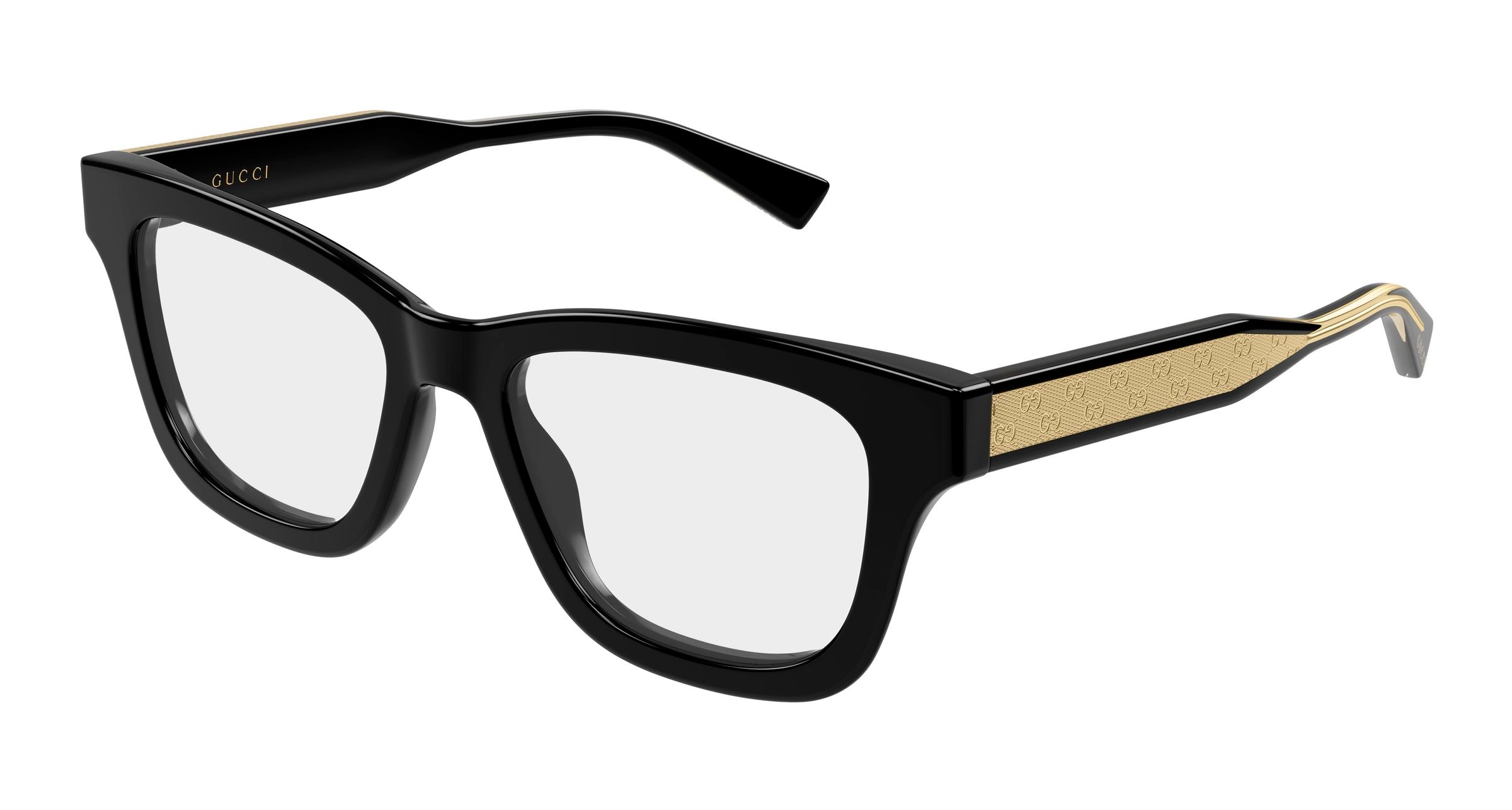 Gucci Donna Gucci GG2066O 001 Montature da vista Acetato Nero Trasparente Cat Eye Gucci Donna Gucci GG2066O 001 Montature da vista Acetato Nero Trasparente Cat Eye