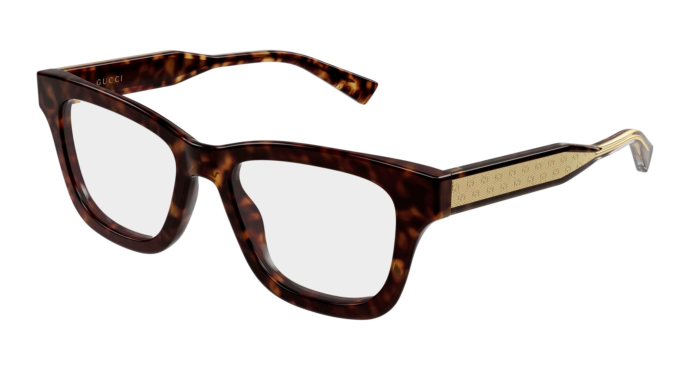 Gucci Donna Gucci GG2066O 002 Montature da vista Acetato Havana Trasparente Cat Eye Gucci Donna Gucci GG2066O 002 Montature da vista Acetato Havana Trasparente Cat Eye