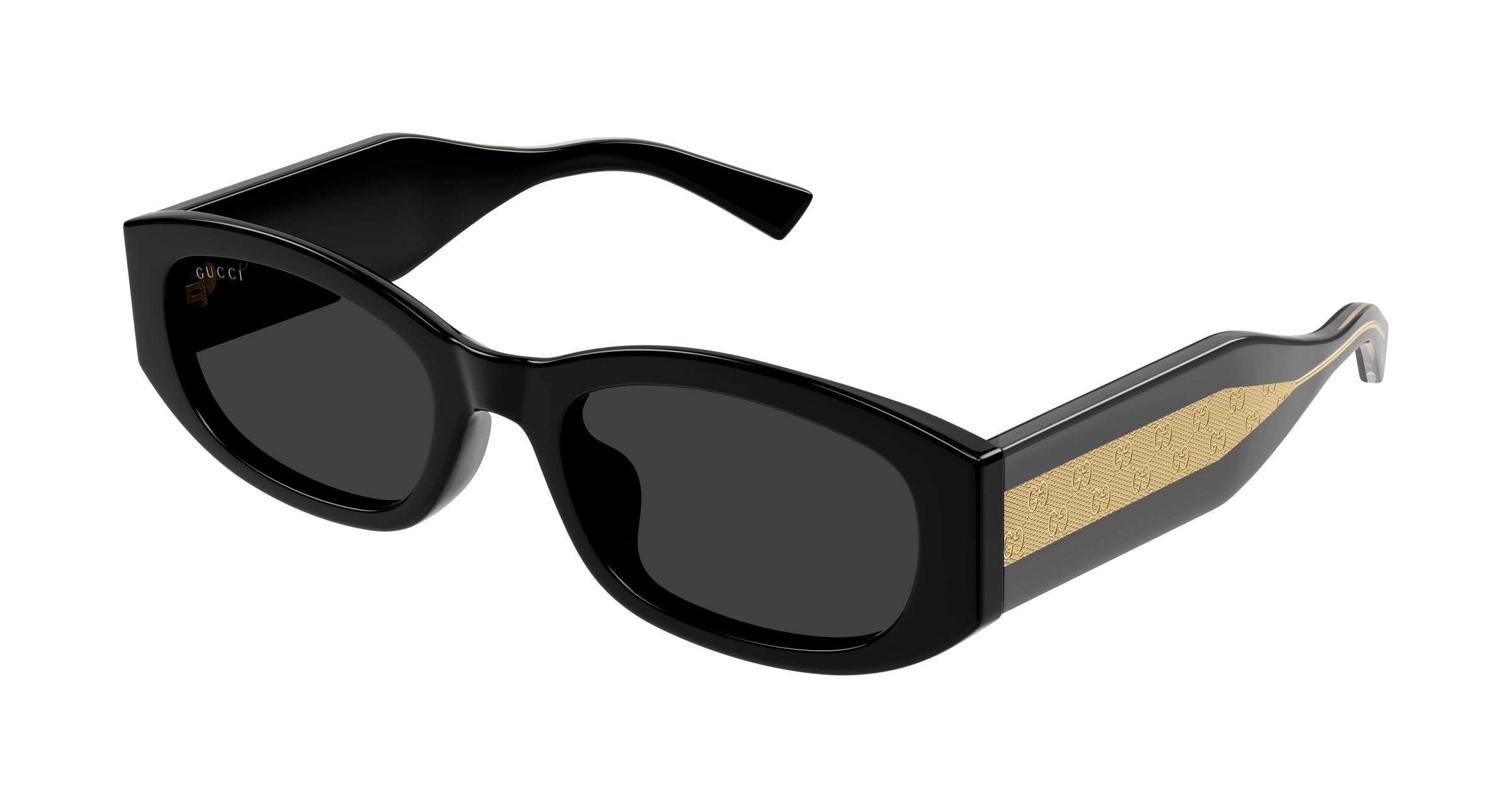 Gucci Donna Gucci GG2068SA 001 Occhiali da sole Acetato Nero Grigio Squadrata