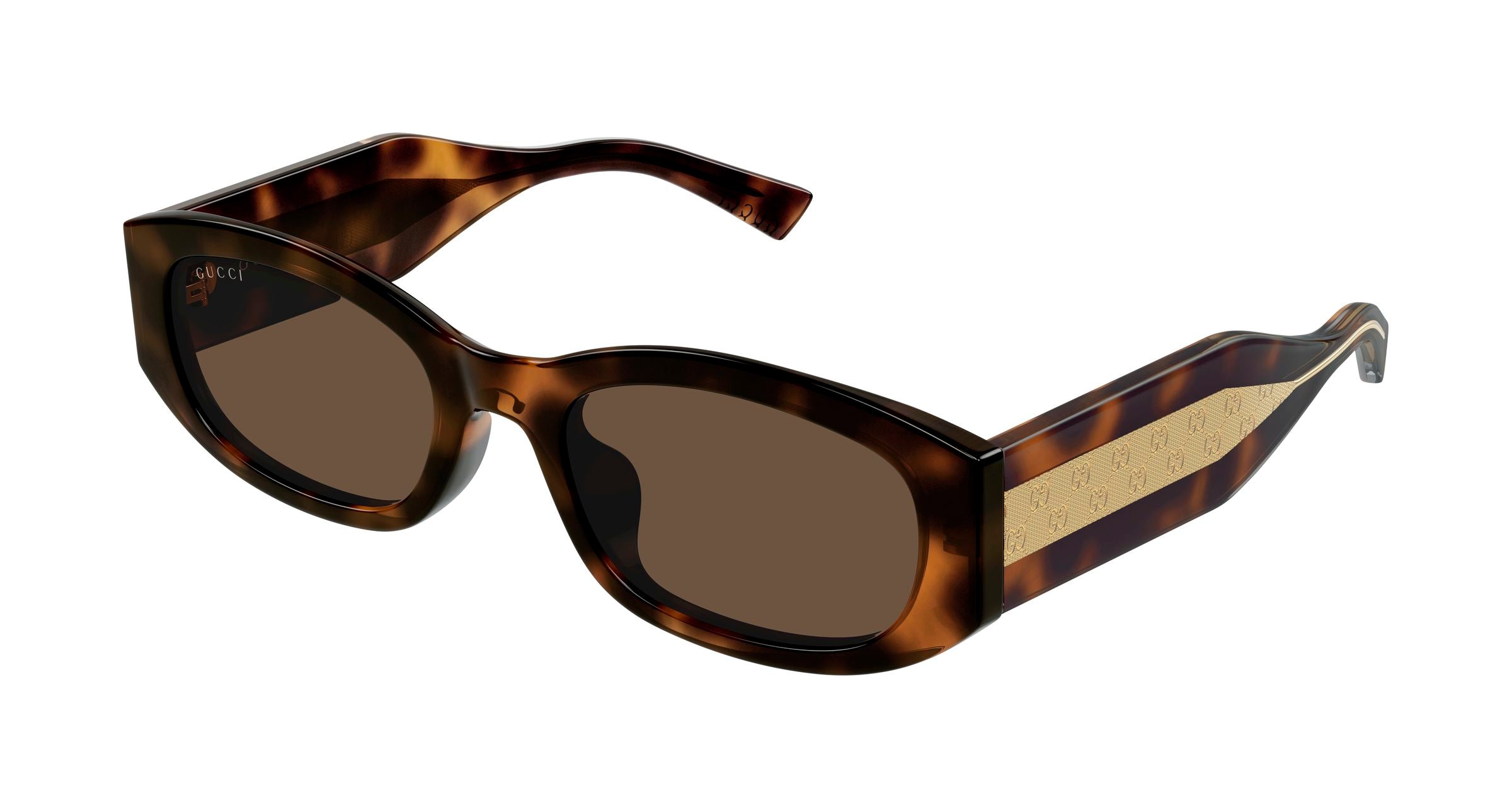 Gucci Donna Gucci GG2068SA 002 Occhiali da sole Acetato Havana Marrone Squadrata