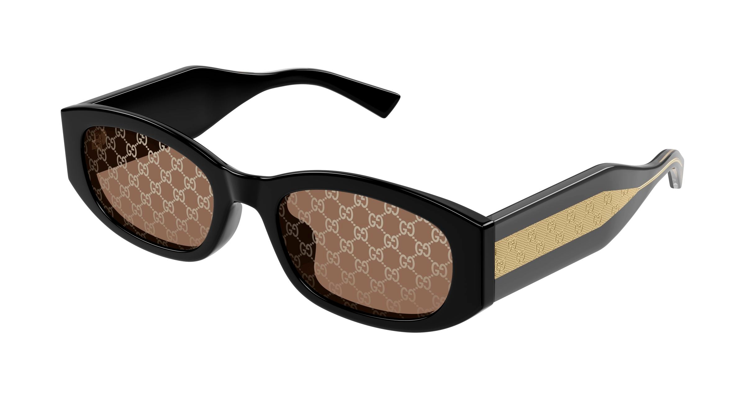 Gucci Donna Gucci GG2068SA 004 Occhiali da sole Acetato Nero Marrone Squadrata Gucci Donna Gucci GG2068SA 004 Occhiali da sole Acetato Nero Marrone Squadrata