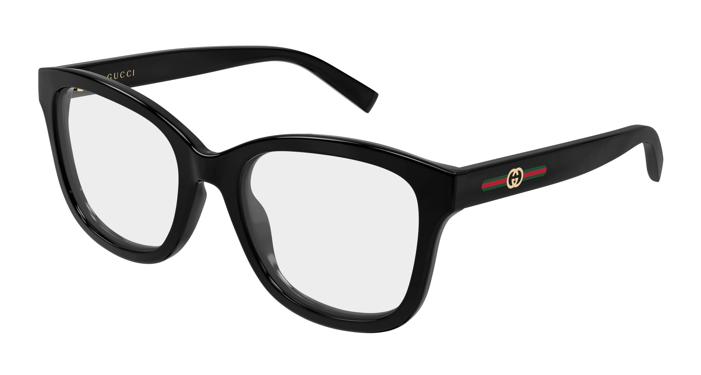Gucci Donna Gucci GG2104O 001 Montature da vista Iniettato Nero Trasparente Squadrata