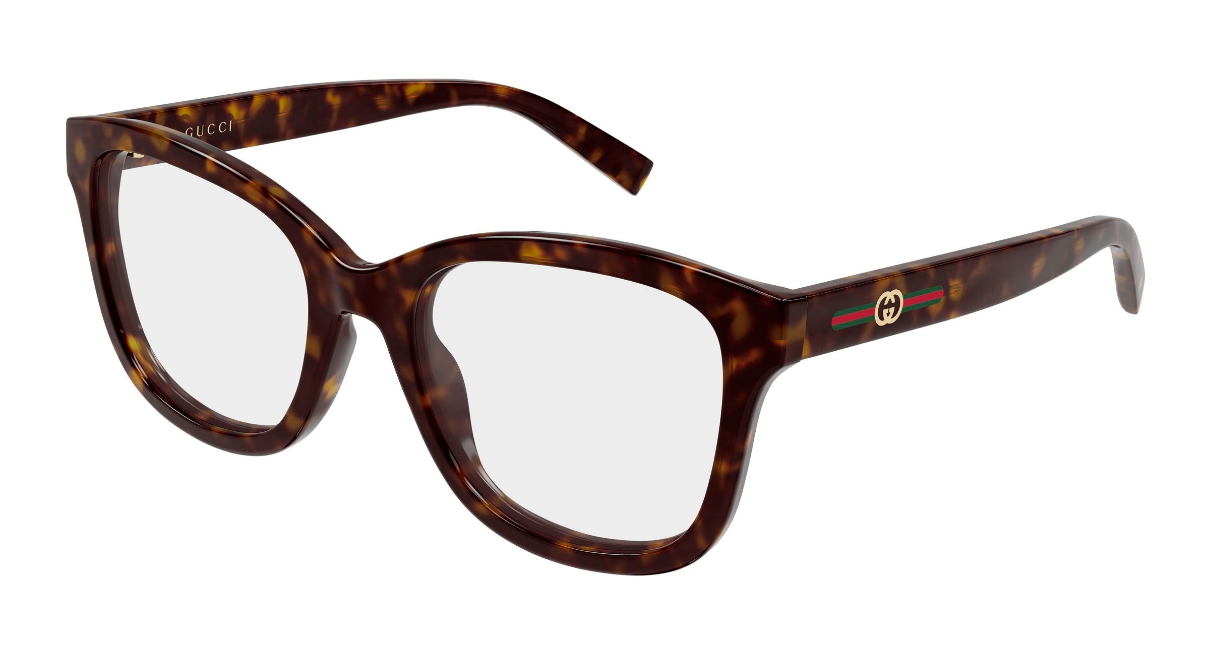Gucci Donna Gucci GG2104O 002 Montature da vista Iniettato Havana Trasparente Squadrata