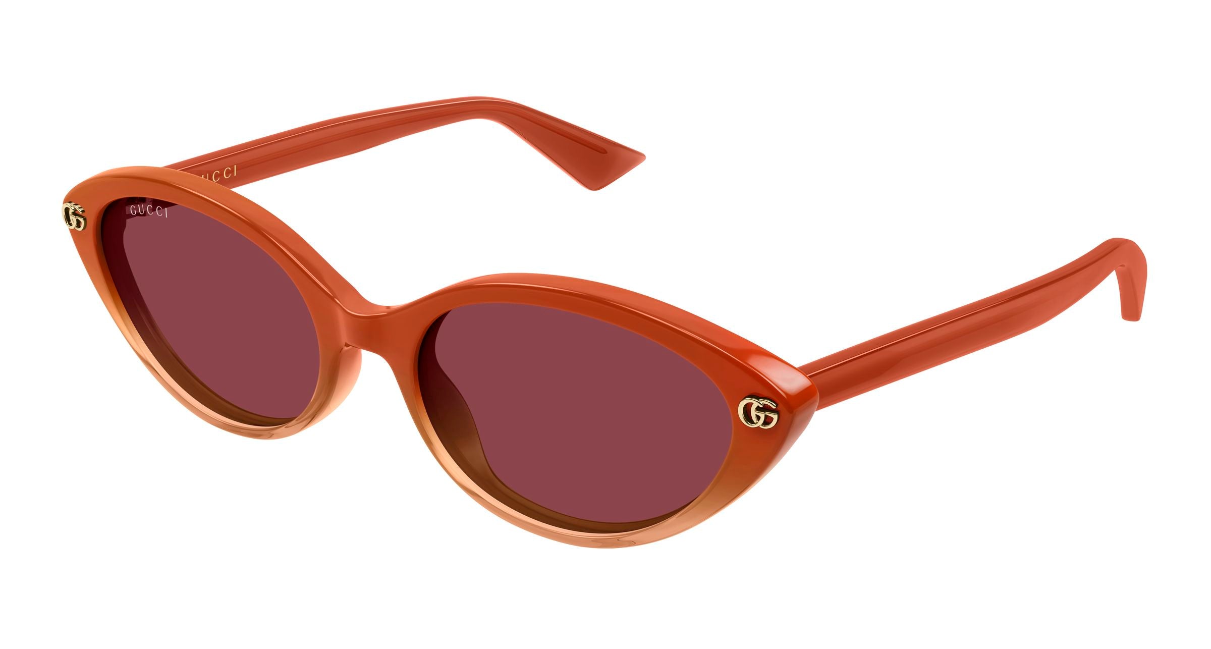 Gucci Donna Gucci GG2110S 003 Occhiali da sole Acetato Arancione Rosso Cat Eye