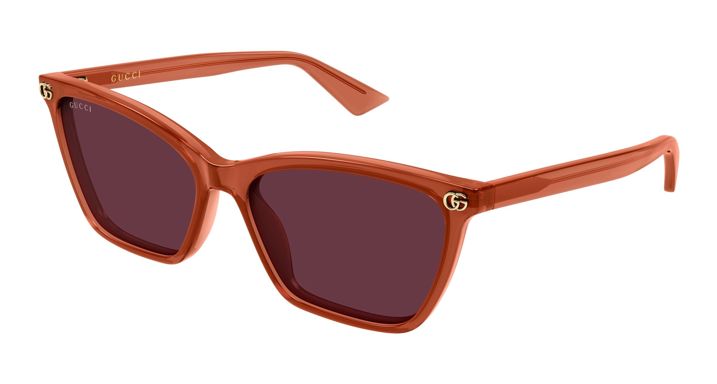 Gucci Donna Gucci GG2111S 004 Occhiali da sole Acetato Arancione Rosso Cat Eye Gucci Donna Gucci GG2111S 004 Occhiali da sole Acetato Arancione Rosso Cat Eye