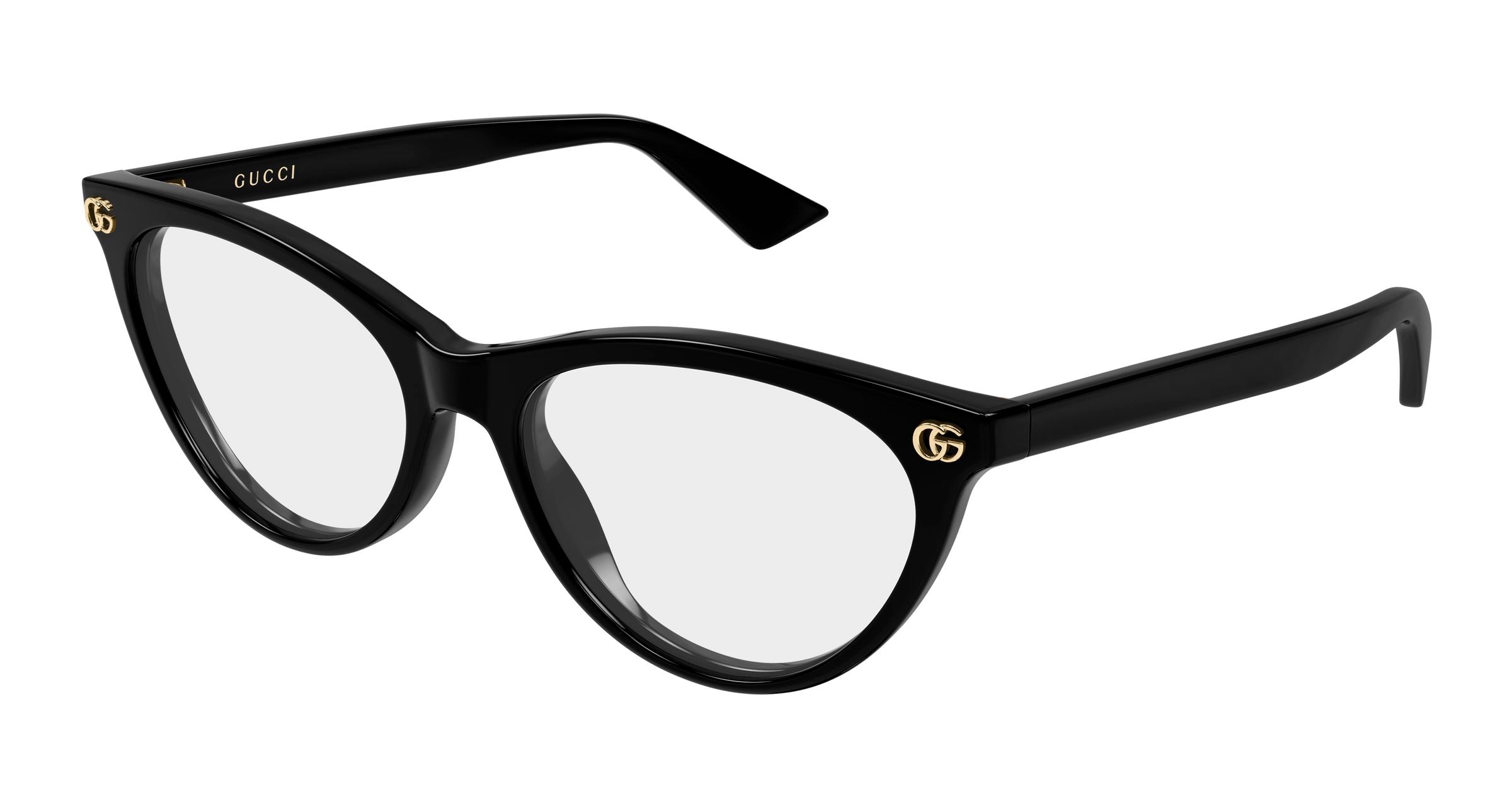 Gucci Donna Gucci GG2112O 001 Montature da vista Acetato Nero Trasparente Cat Eye Gucci Donna Gucci GG2112O 001 Montature da vista Acetato Nero Trasparente Cat Eye