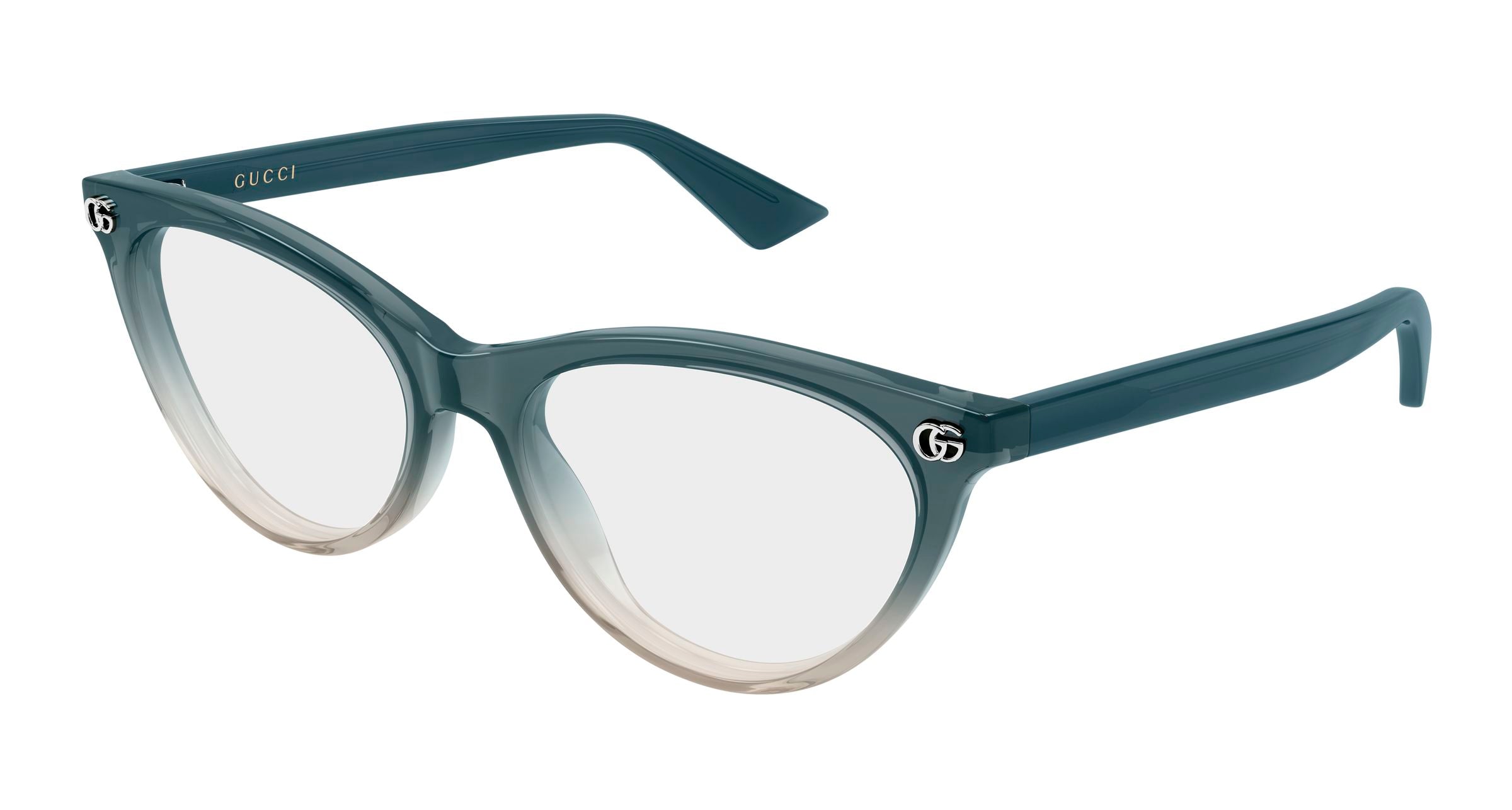 Gucci Donna Gucci GG2112O 004 Montature da vista Acetato Grigio Trasparente Cat Eye Gucci Donna Gucci GG2112O 004 Montature da vista Acetato Grigio Trasparente Cat Eye