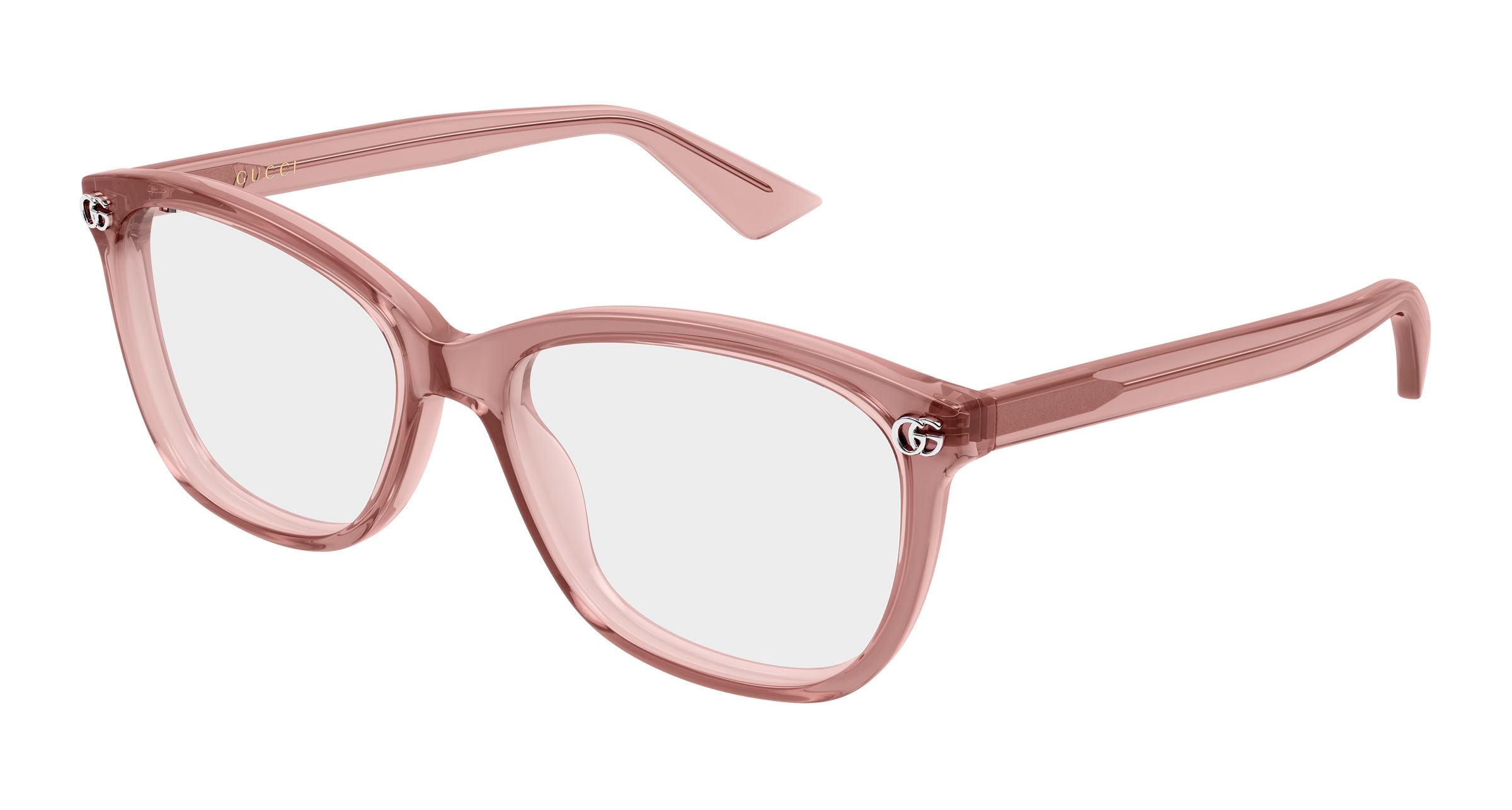 Gucci Donna Gucci GG2113O 003 Montature da vista Acetato Rosa Trasparente Squadrata