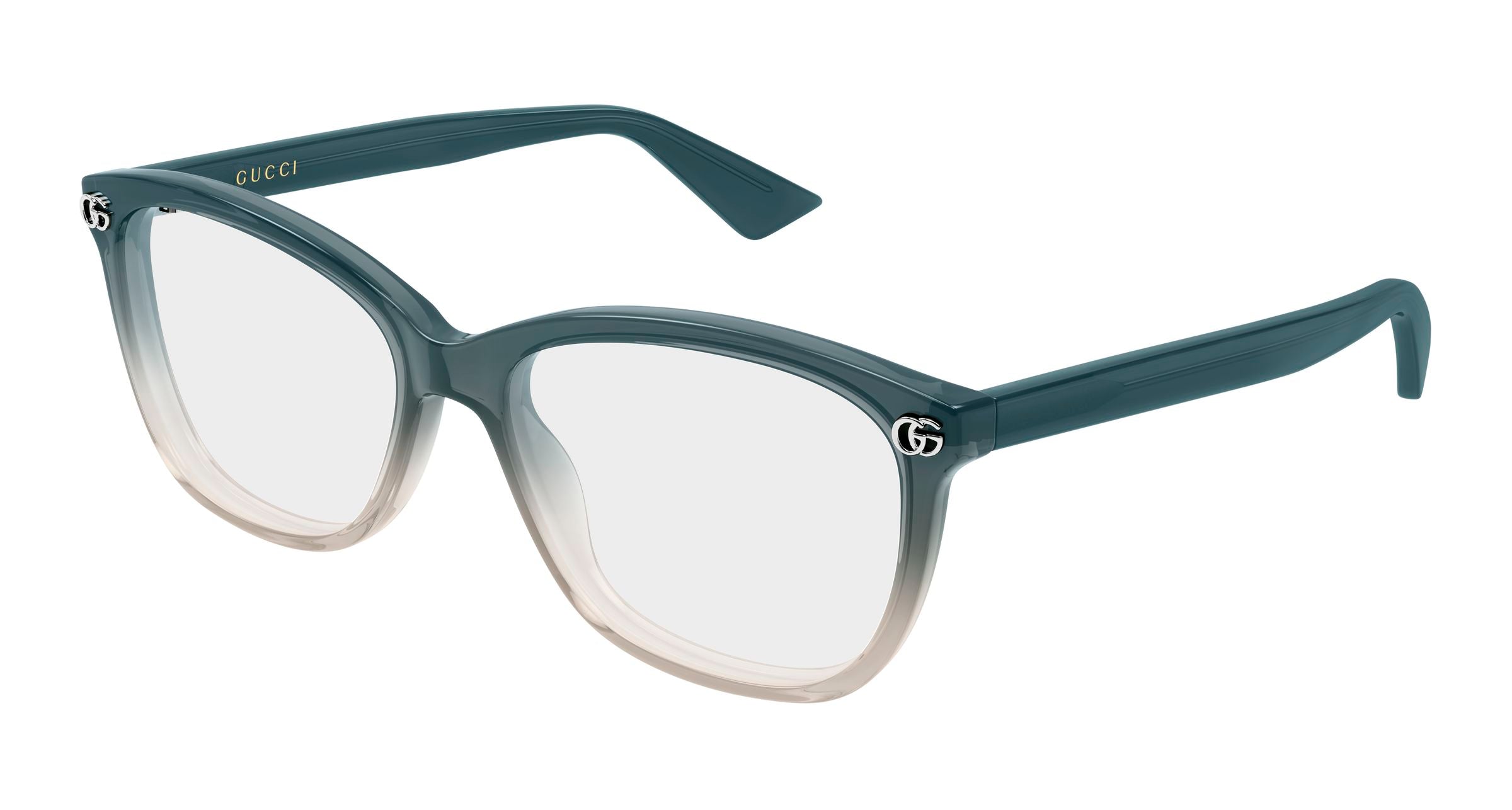 Gucci Donna Gucci GG2113O 004 Montature da vista Acetato Grigio Trasparente Squadrata