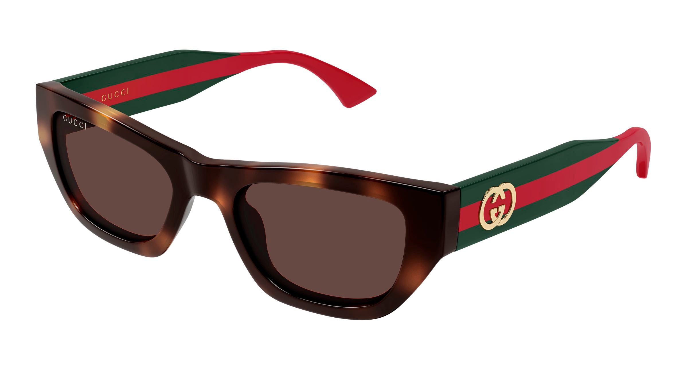 Gucci Donna Gucci GG2116S 002 Occhiali da sole Acetato Havana Marrone Cat Eye