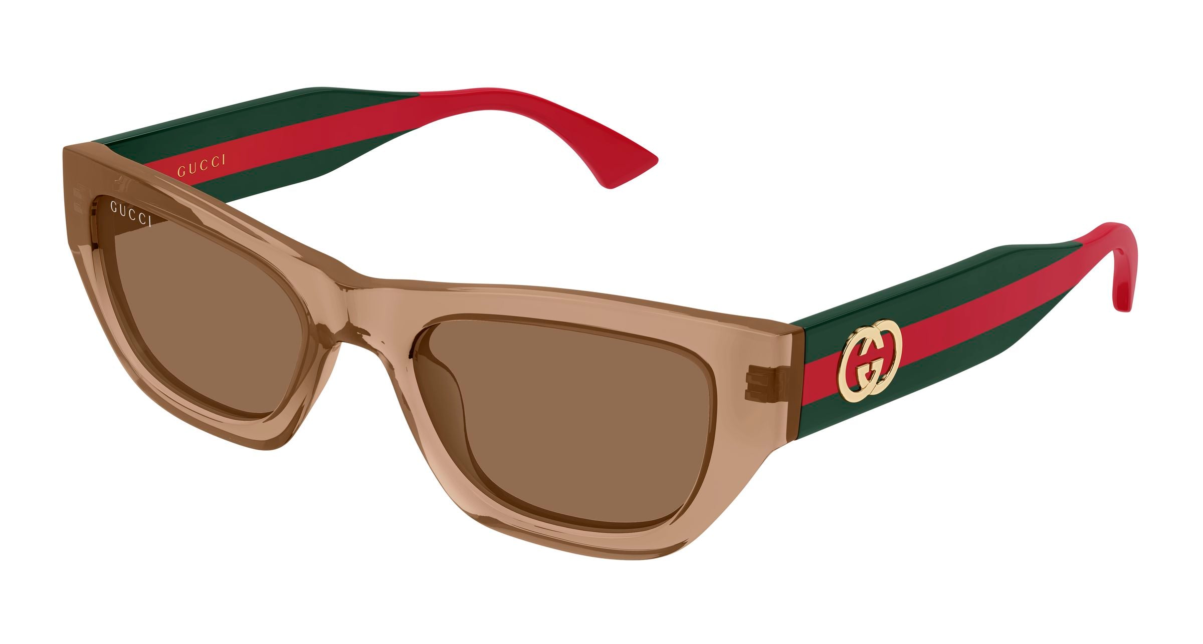 Gucci Donna Gucci GG2116S 004 Occhiali da sole Acetato Marrone Marrone Cat Eye Gucci Donna Gucci GG2116S 004 Occhiali da sole Acetato Marrone Marrone Cat Eye