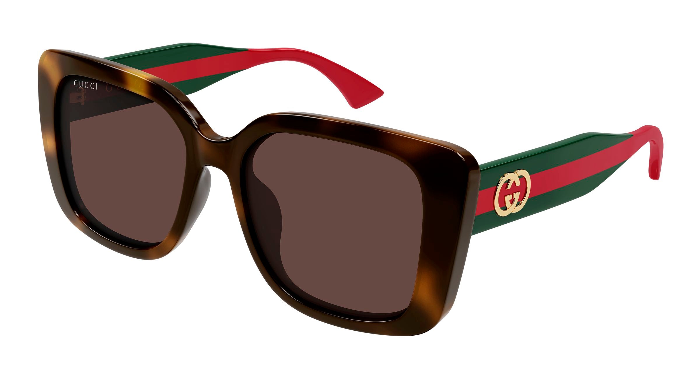 Gucci Donna Gucci GG2118SA 002 Occhiali da sole Acetato Havana Marrone Farfalla