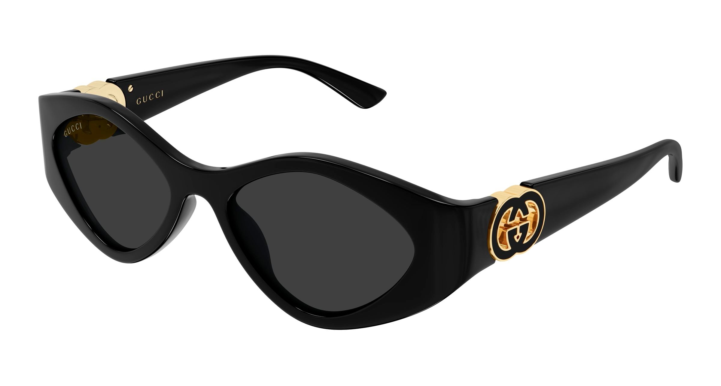 Gucci Donna Gucci GG2121S 001 Occhiali da sole Iniettato Nero Grigio Geometrica Gucci Donna Gucci GG2121S 001 Occhiali da sole Iniettato Nero Grigio Geometrica