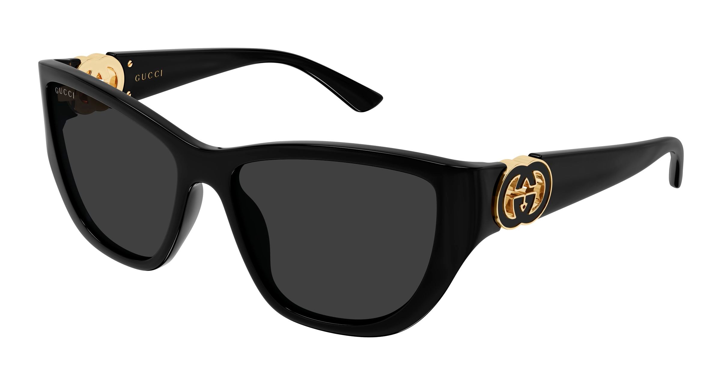 Gucci Donna Gucci GG2122S 001 Occhiali da sole Iniettato Nero Grigio Cat Eye Gucci Donna Gucci GG2122S 001 Occhiali da sole Iniettato Nero Grigio Cat Eye