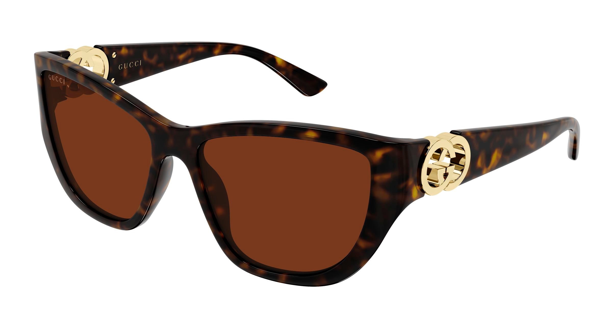 Gucci Donna Gucci GG2122S 003 Occhiali da sole Iniettato Havana Marrone Cat Eye