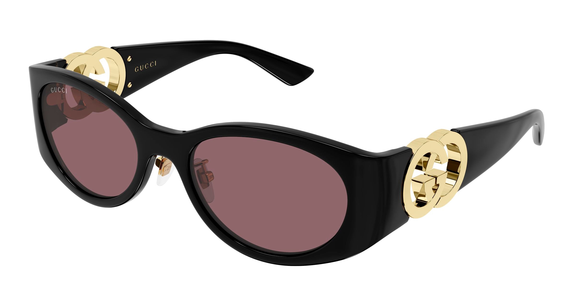 Gucci Donna Gucci GG2123SA 002 Occhiali da sole Iniettato Nero Rosso Rotonda Gucci Donna Gucci GG2123SA 002 Occhiali da sole Iniettato Nero Rosso Rotonda