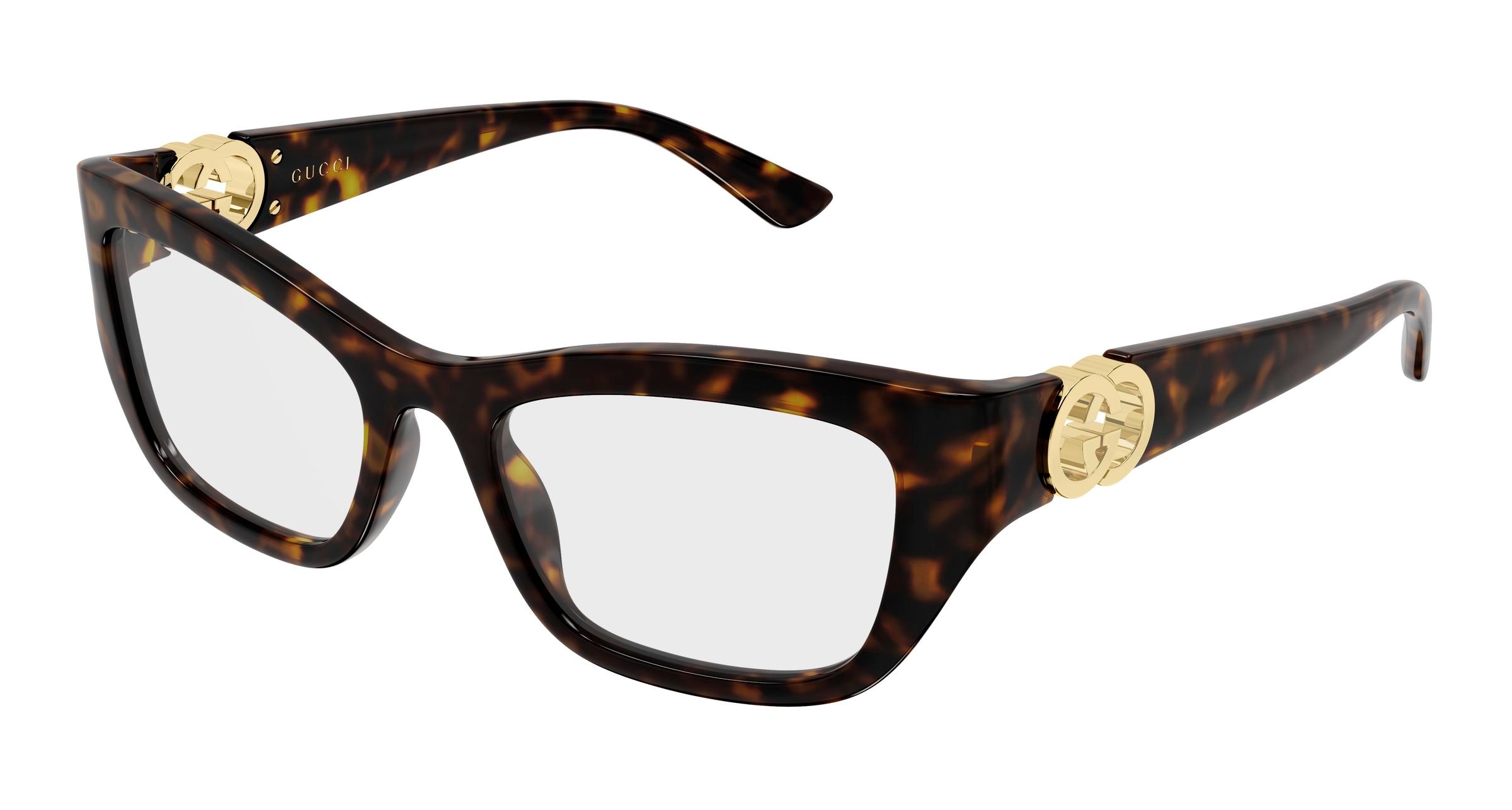 Gucci Donna Gucci GG2125O 002 Montature da vista Iniettato Havana Trasparente Cat Eye Gucci Donna Gucci GG2125O 002 Montature da vista Iniettato Havana Trasparente Cat Eye