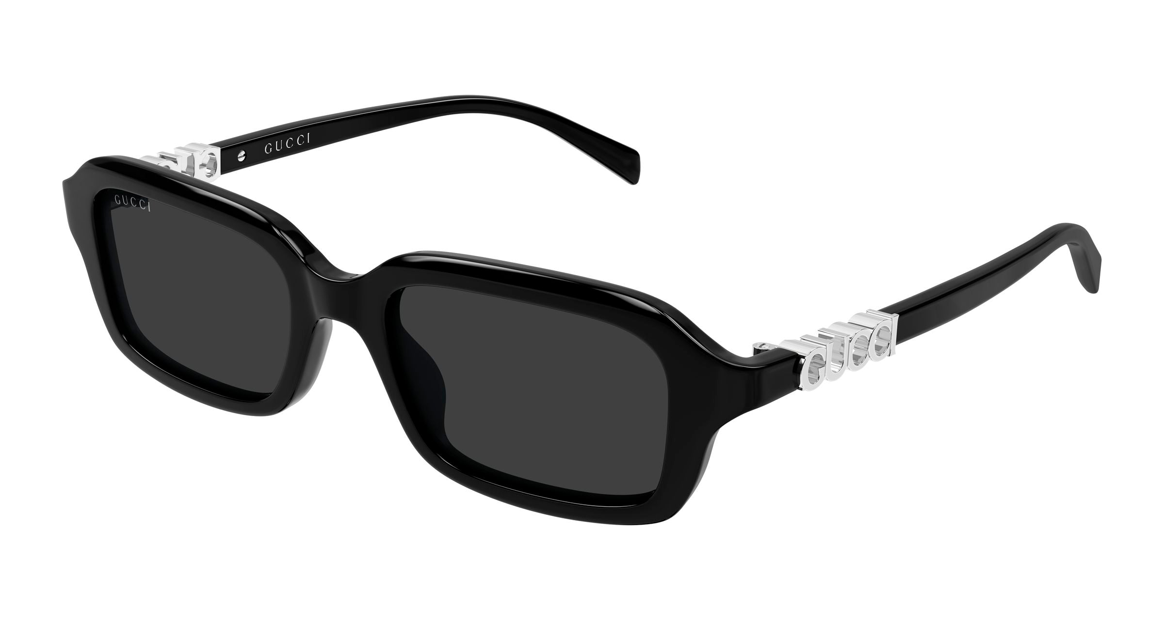 Gucci Donna Gucci GG2152S 001 Occhiali da sole Acetato Nero Grigio Squadrata