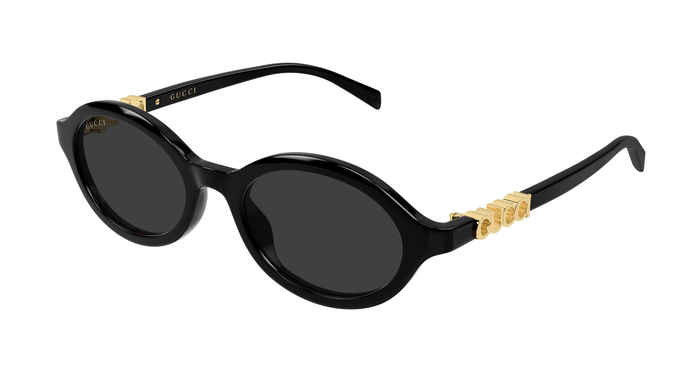 Gucci Donna Gucci GG2153S 001 Occhiali da sole Acetato Nero Grigio Rotonda
