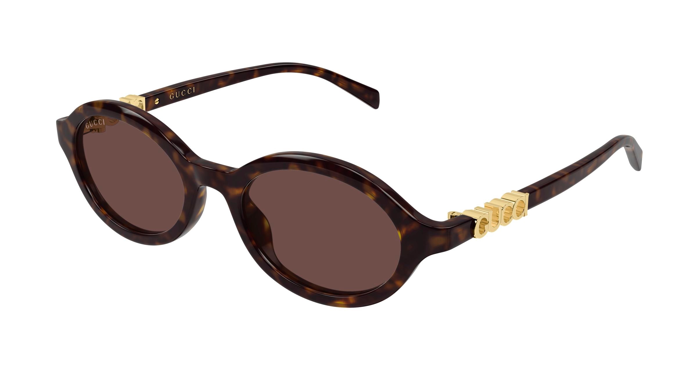 Gucci Donna Gucci GG2153S 002 Occhiali da sole Acetato Havana Marrone Rotonda