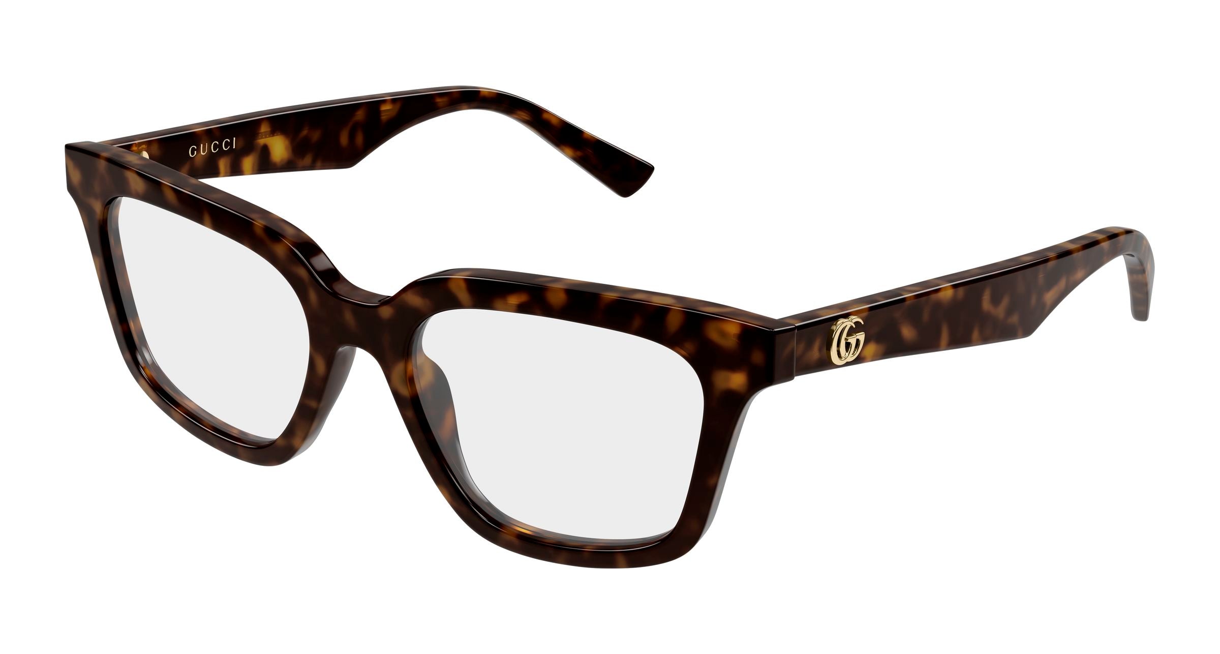 Gucci Donna Gucci GG2180O 002 Montature da vista Acetato Havana Trasparente Squadrata Gucci Donna Gucci GG2180O 002 Montature da vista Acetato Havana Trasparente Squadrata