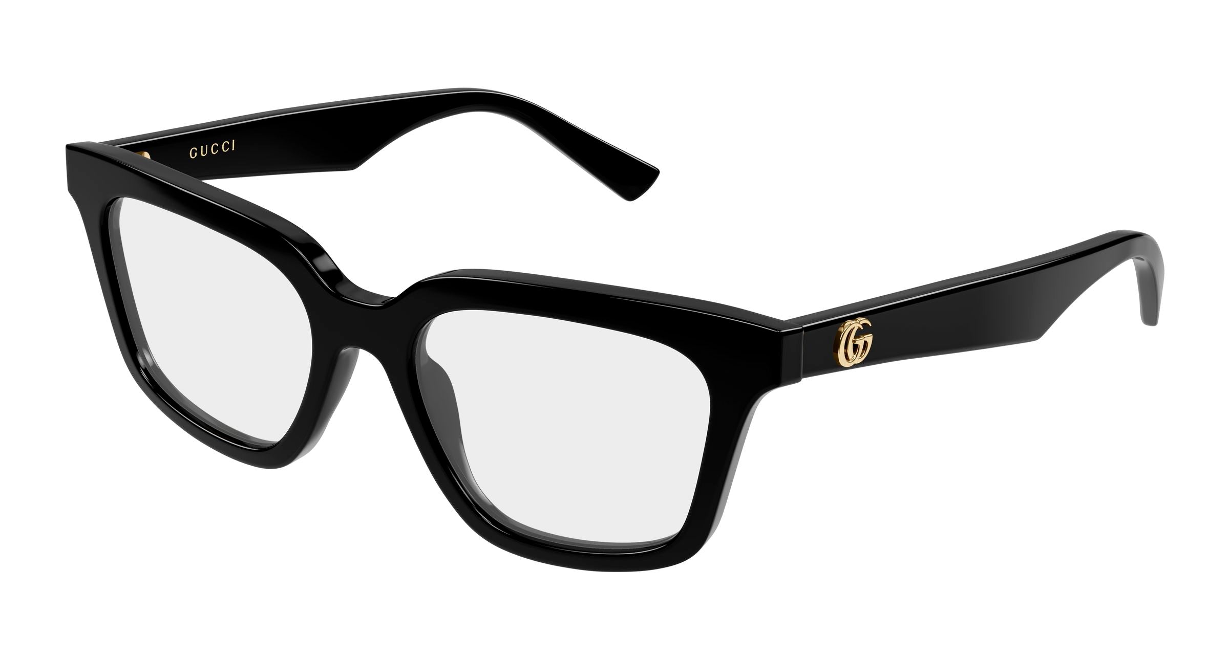 Gucci Donna Gucci GG2181O 001 Montature da vista Acetato Nero Trasparente Geometrica