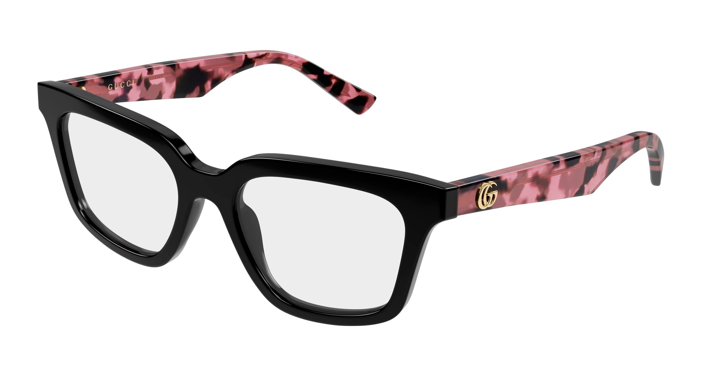 Gucci Donna Gucci GG2181O 003 Montature da vista Acetato Nero Trasparente Geometrica