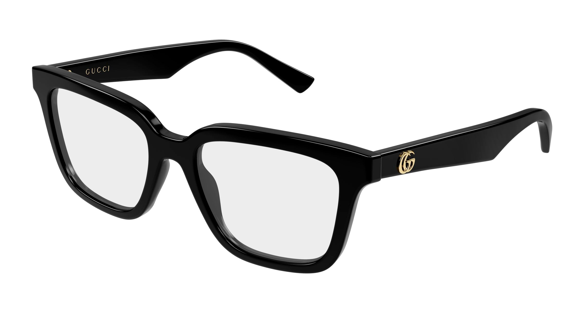 Gucci Donna Gucci GG2186OA 001 Montature da vista Acetato Nero Trasparente Squadrata