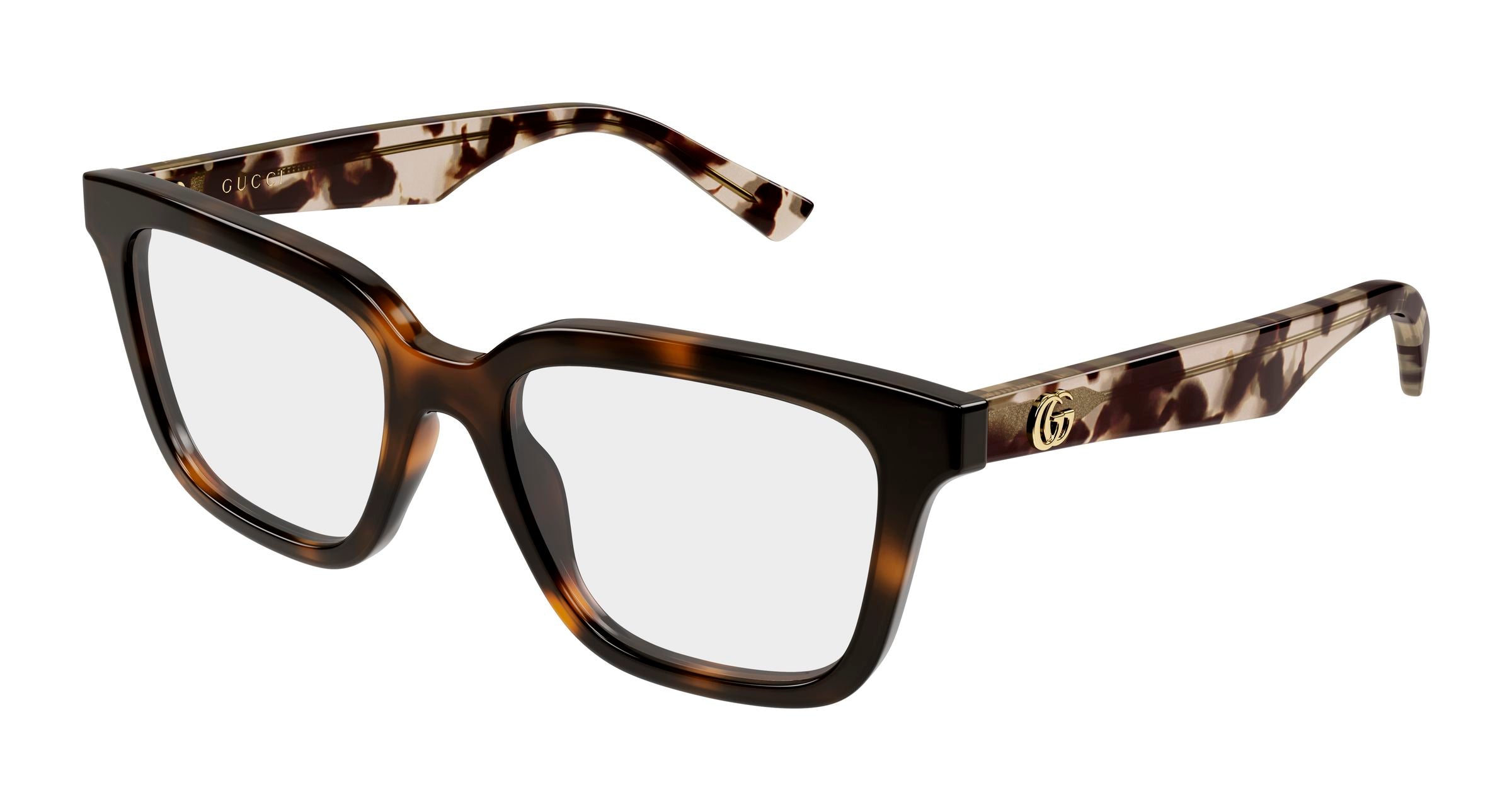Gucci Donna Gucci GG2186OA 003 Montature da vista Acetato Havana Trasparente Squadrata