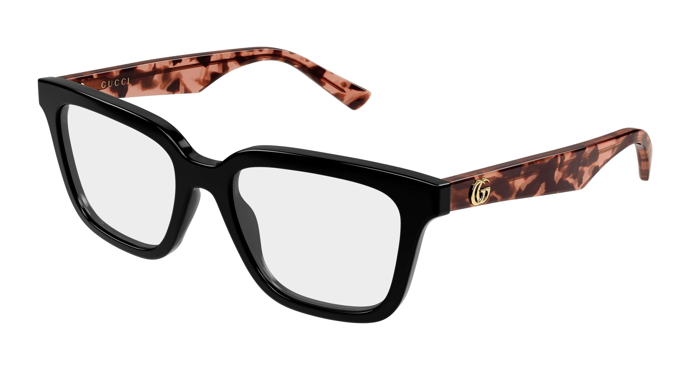 Gucci Donna Gucci GG2186OA 004 Montature da vista Acetato Nero Trasparente Squadrata