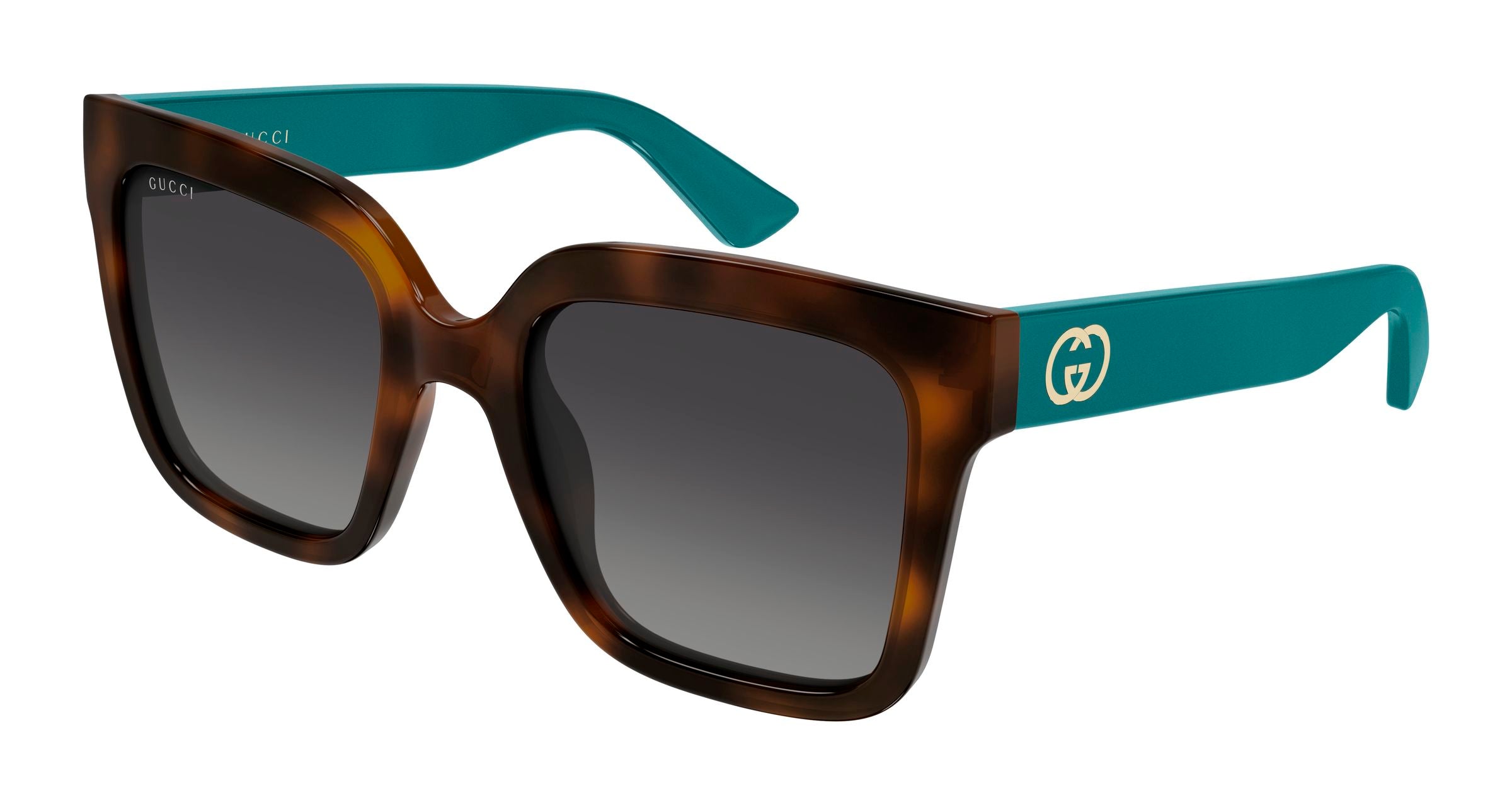 Gucci Donna Gucci GG2190S 004 Occhiali da sole Iniettato Havana Grigio Squadrata Sfumato Gucci Donna Gucci GG2190S 004 Occhiali da sole Iniettato Havana Grigio Squadrata Sfumato