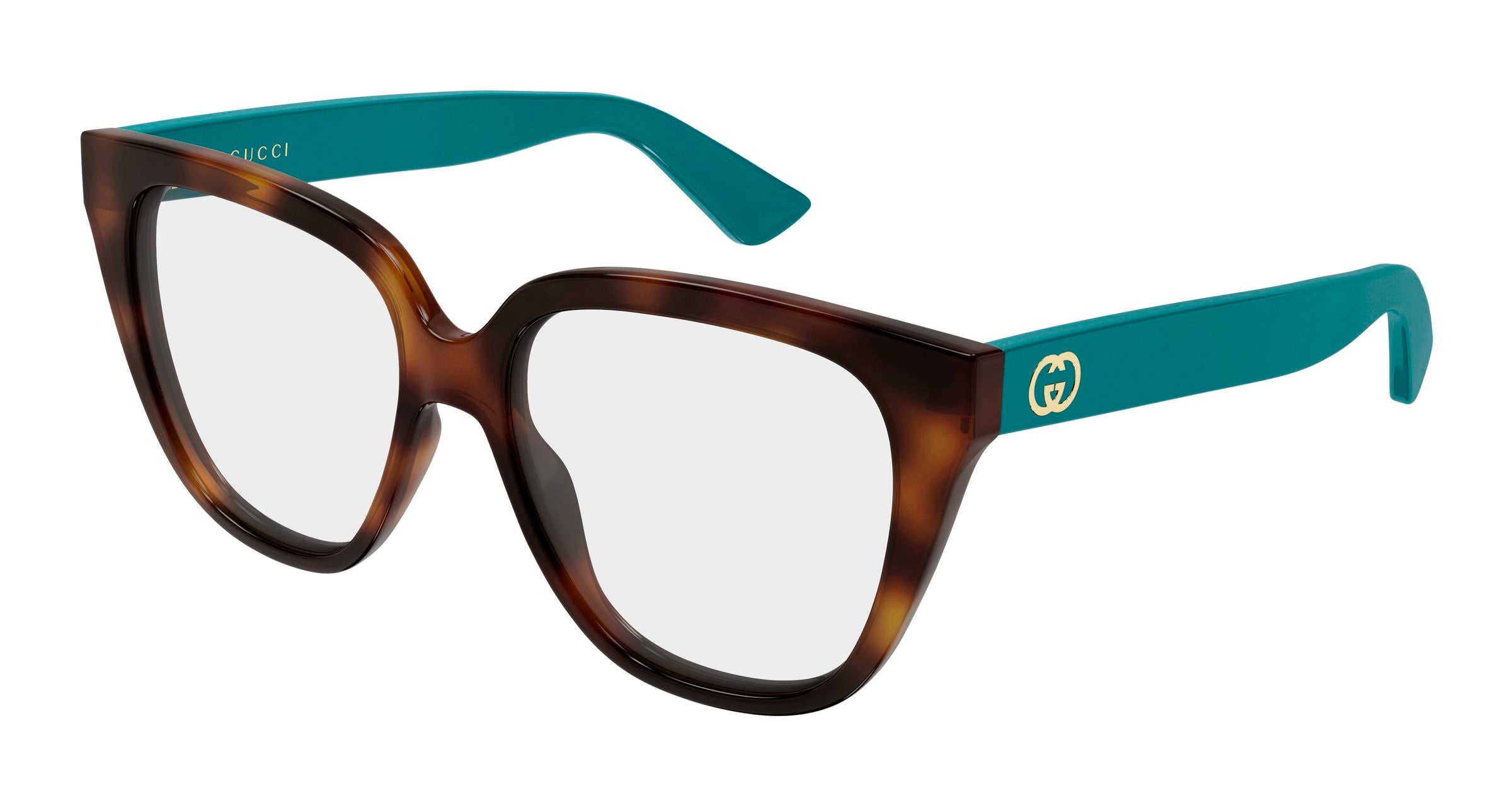 Gucci Donna Gucci GG2191O 003 Montature da vista Iniettato Havana Trasparente Geometrica