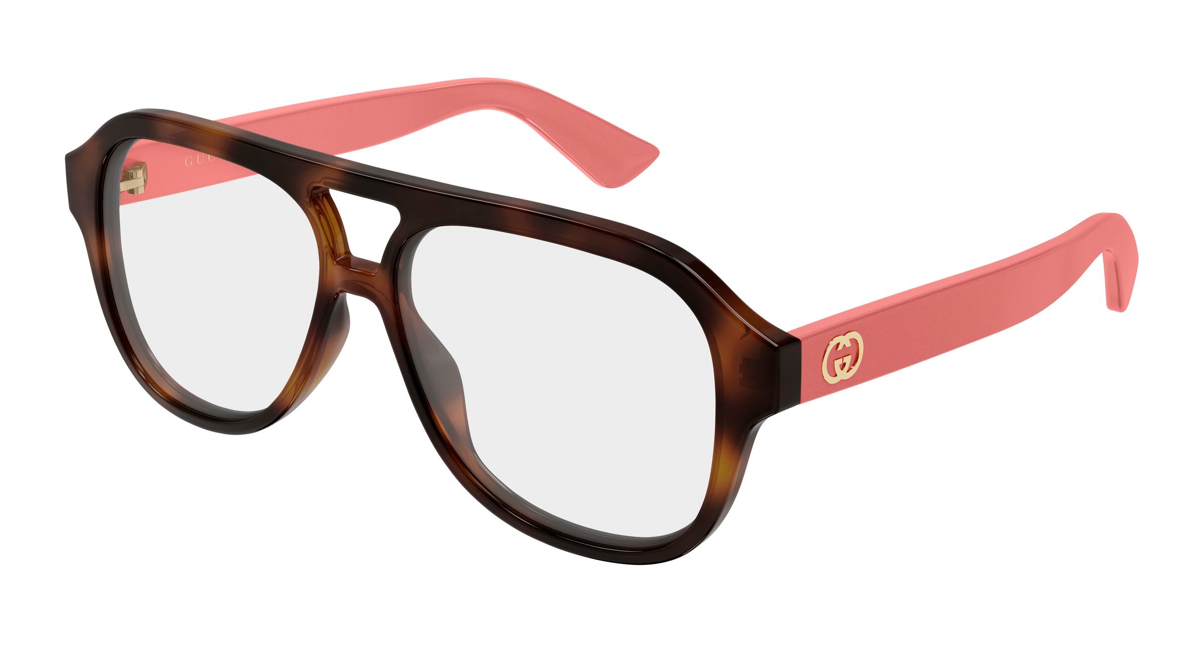 Gucci Donna Gucci GG2192O 004 Montature da vista Iniettato Havana Trasparente Pilot