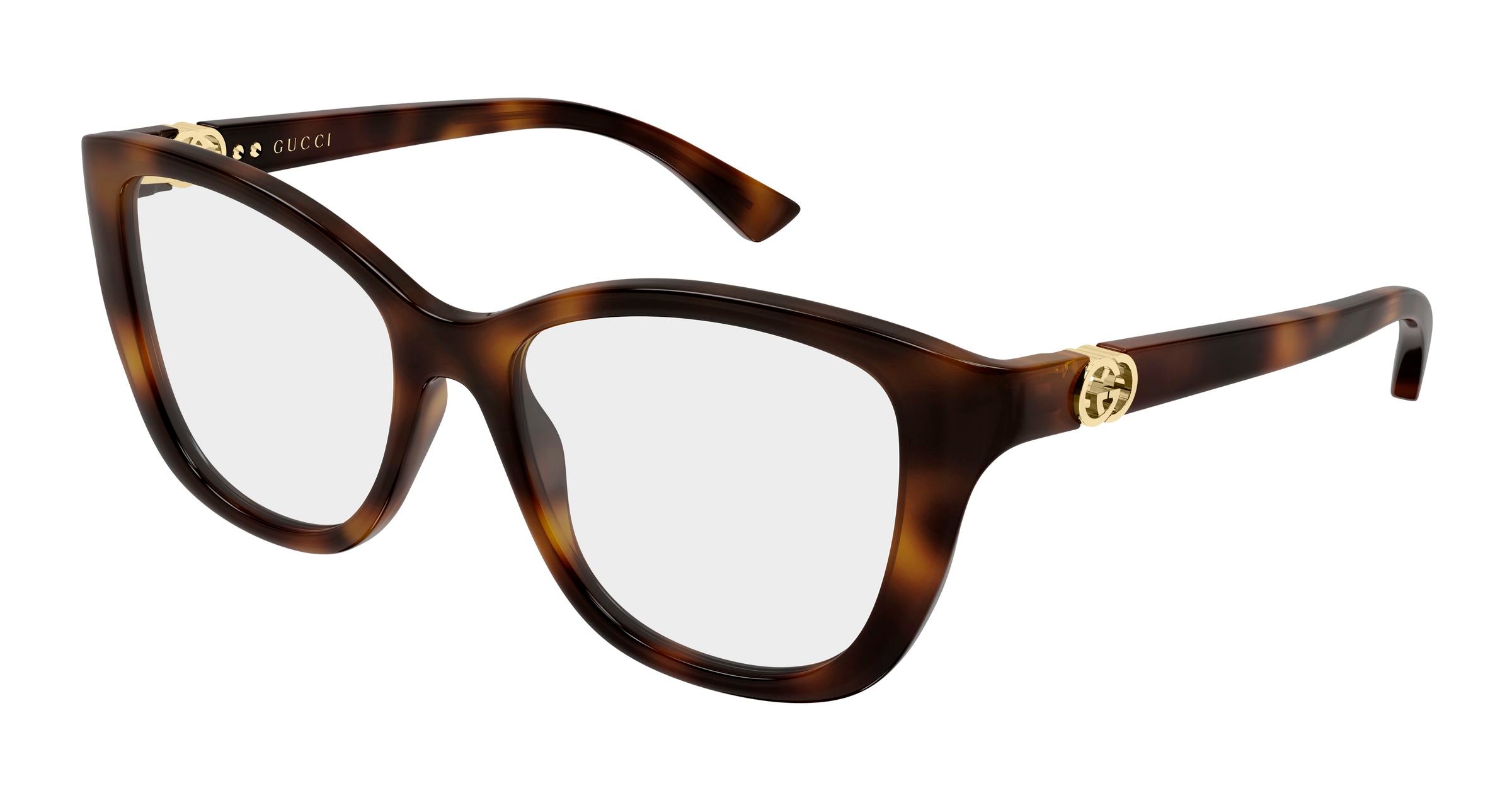 Gucci Donna Gucci GG2195O 002 Montature da vista Iniettato Havana Trasparente Cat Eye Gucci Donna Gucci GG2195O 002 Montature da vista Iniettato Havana Trasparente Cat Eye