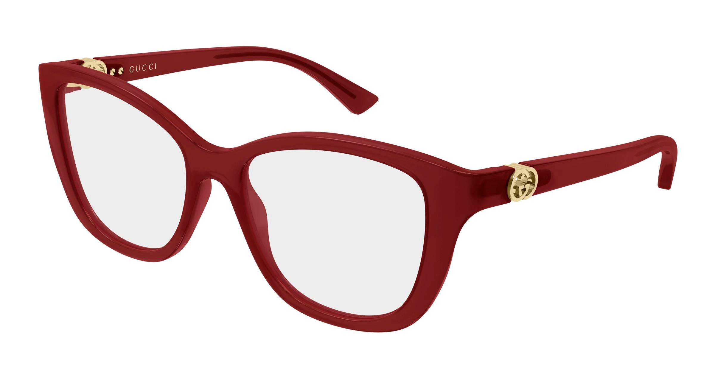 Gucci Donna Gucci GG2195O 004 Montature da vista Iniettato Rosso Trasparente Cat Eye
