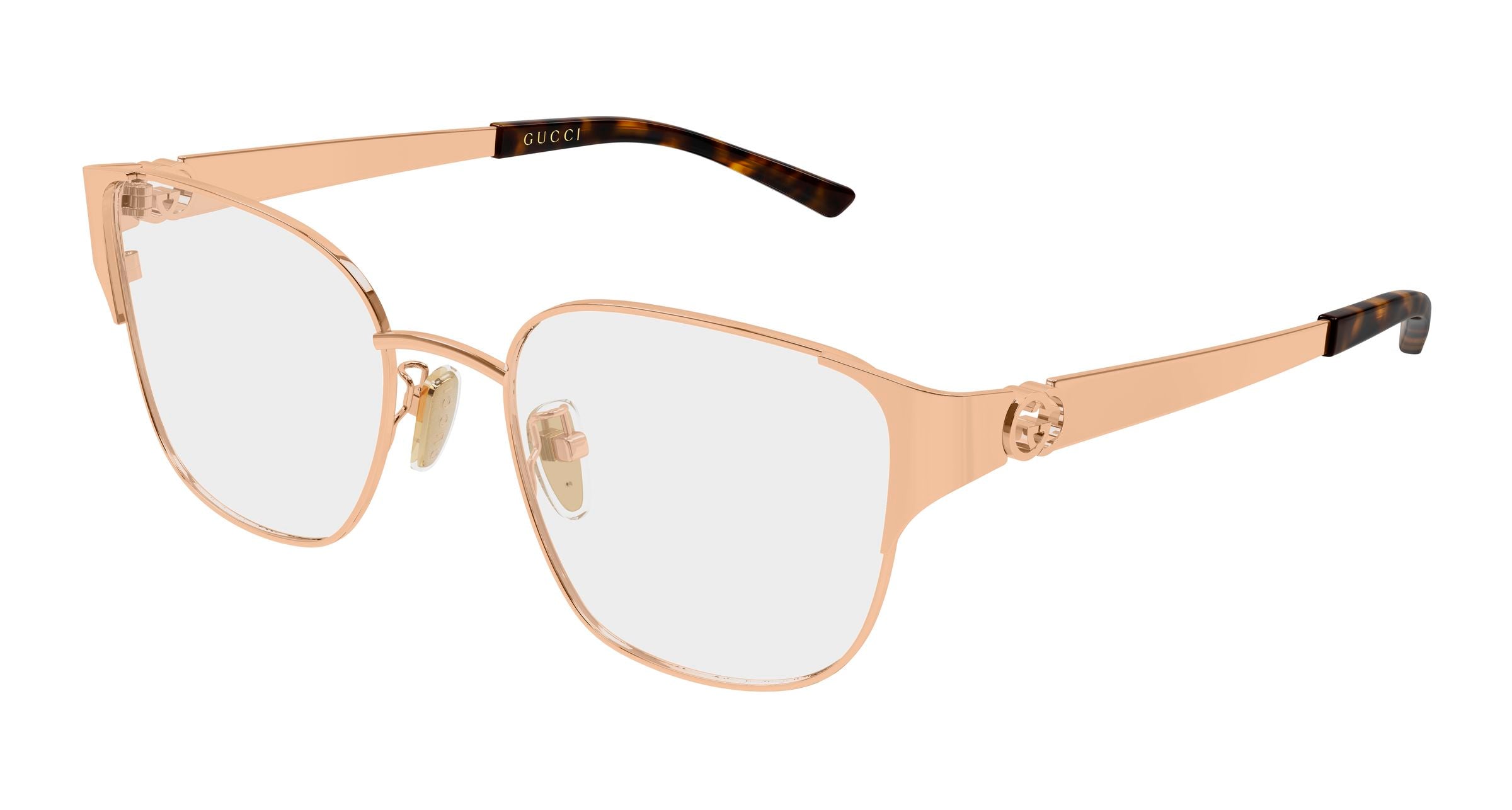 Gucci Donna Gucci GG2199OL 006 Montature da vista Metallo Oro Trasparente Geometrica