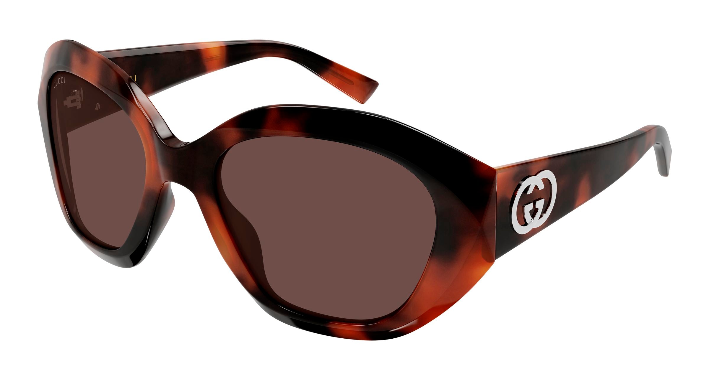 Gucci Donna Gucci GG2200S 002 Occhiali da sole Acetato Havana Marrone Geometrica Gucci Donna Gucci GG2200S 002 Occhiali da sole Acetato Havana Marrone Geometrica