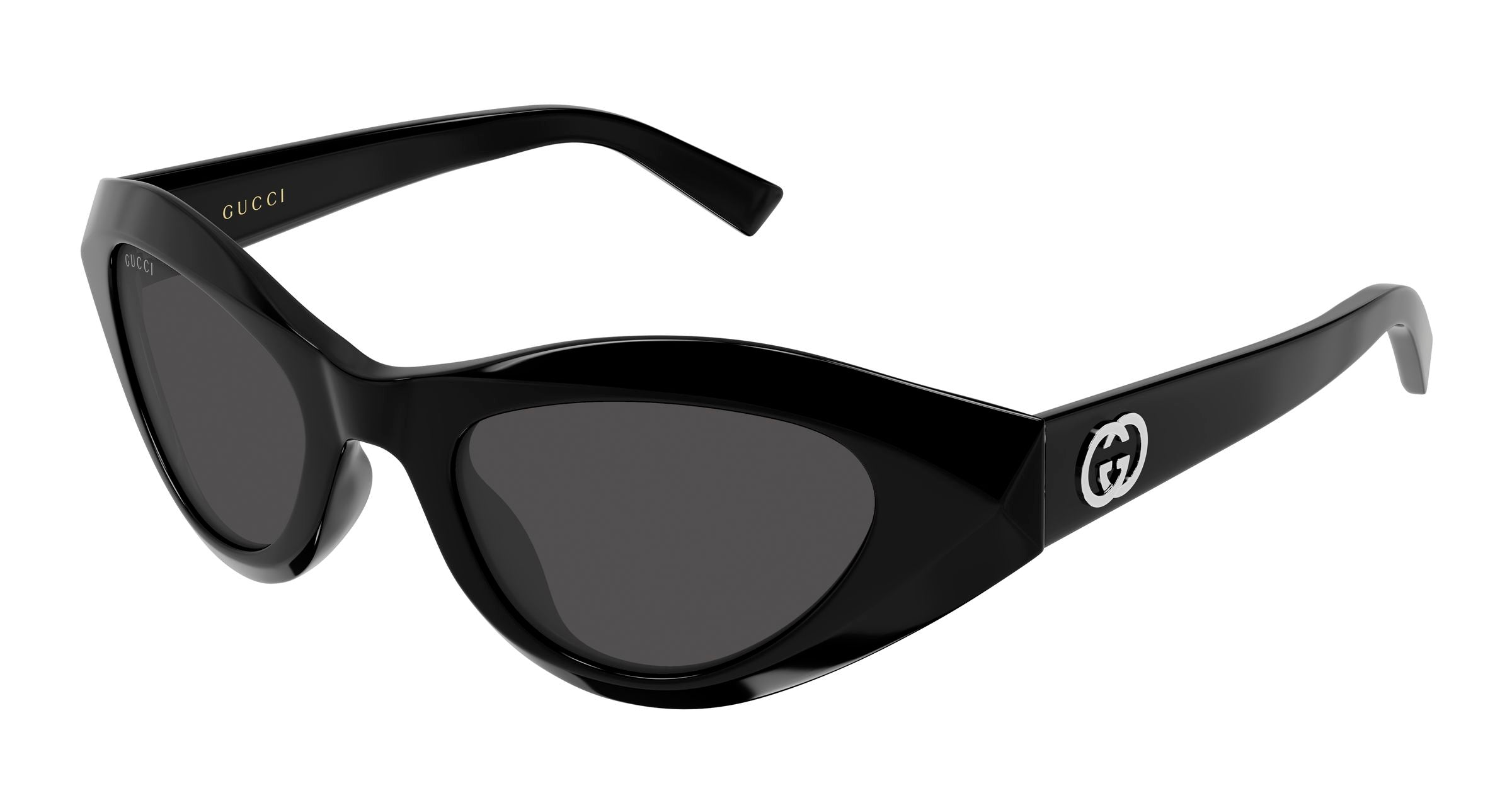 Gucci Donna Gucci GG2201S 001 Occhiali da sole Acetato Nero Grigio Geometrica Gucci Donna Gucci GG2201S 001 Occhiali da sole Acetato Nero Grigio Geometrica