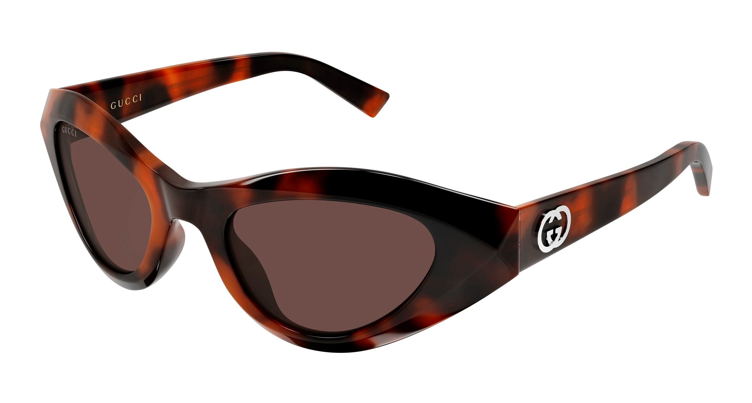 Gucci Donna Gucci GG2201S 002 Occhiali da sole Acetato Havana Marrone Geometrica Gucci Donna Gucci GG2201S 002 Occhiali da sole Acetato Havana Marrone Geometrica
