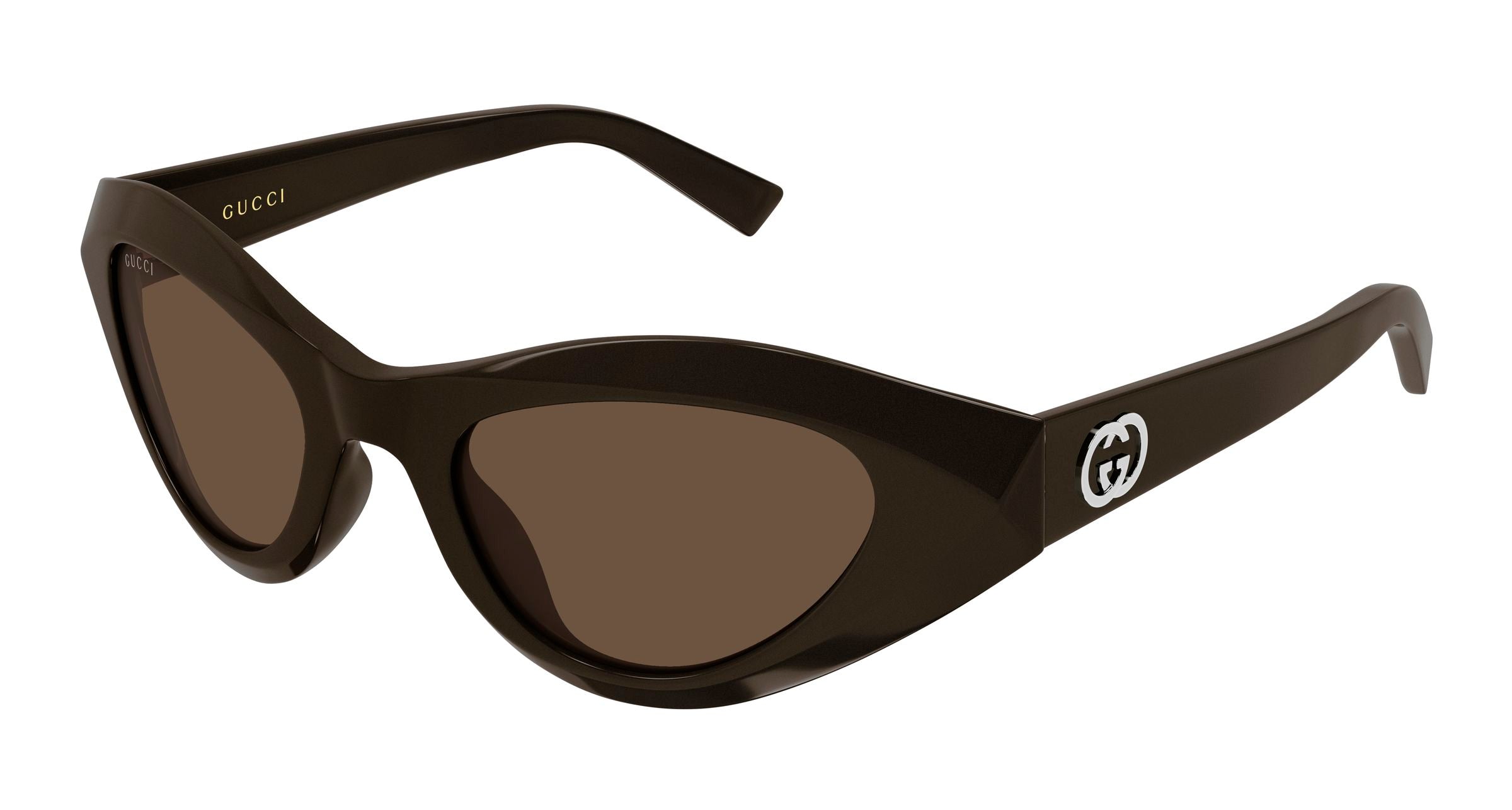 Gucci Donna Gucci GG2201S 003 Occhiali da sole Acetato Marrone Marrone Geometrica