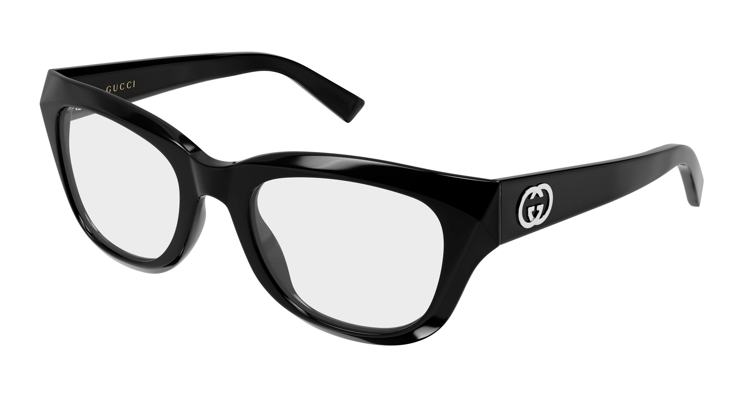 Gucci Donna Gucci GG2202O 001 Montature da vista Acetato Nero Trasparente Geometrica Gucci Donna Gucci GG2202O 001 Montature da vista Acetato Nero Trasparente Geometrica