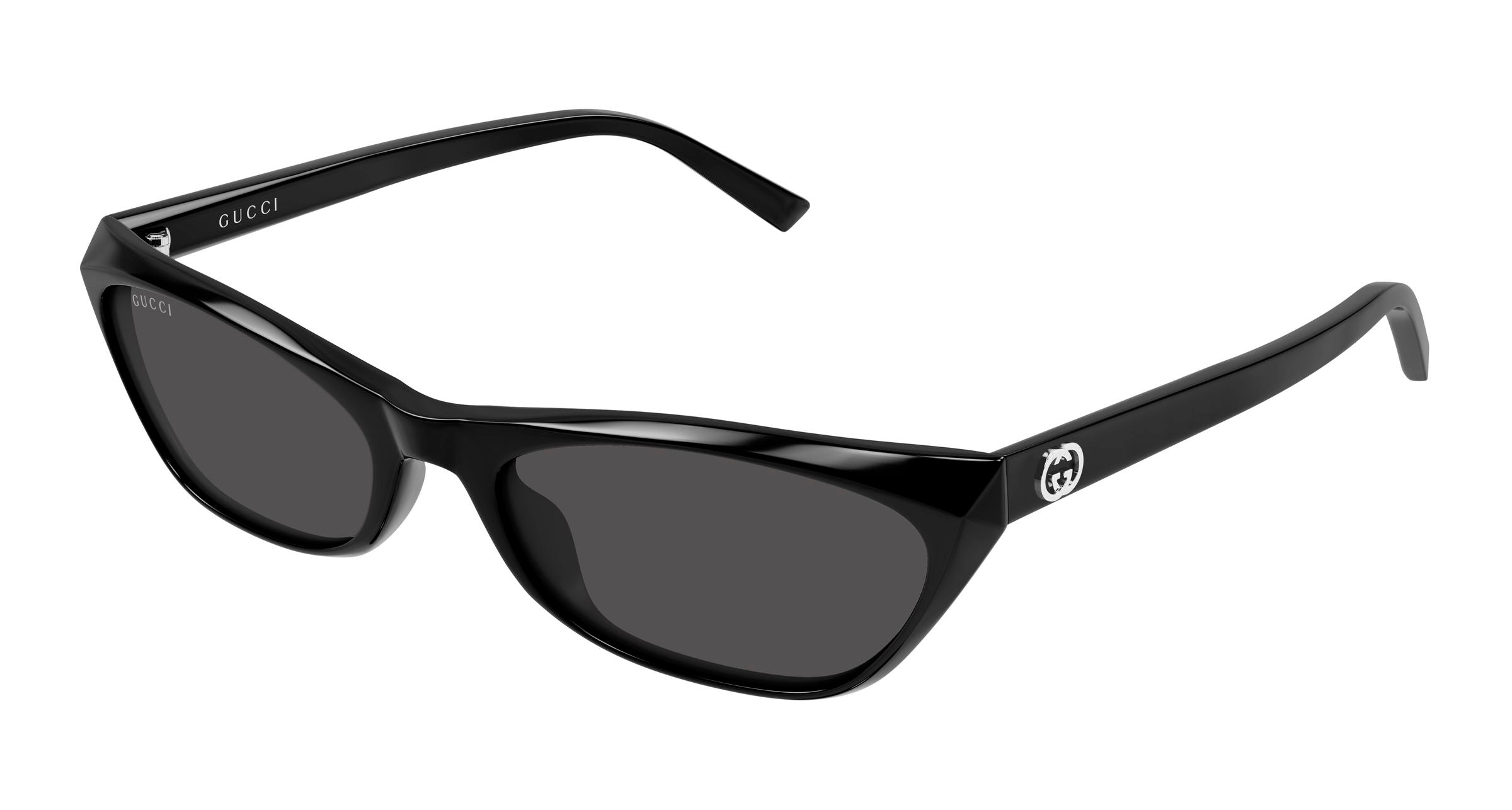 Gucci Donna Gucci GG2203S 001 Occhiali da sole Acetato Nero Grigio Geometrica