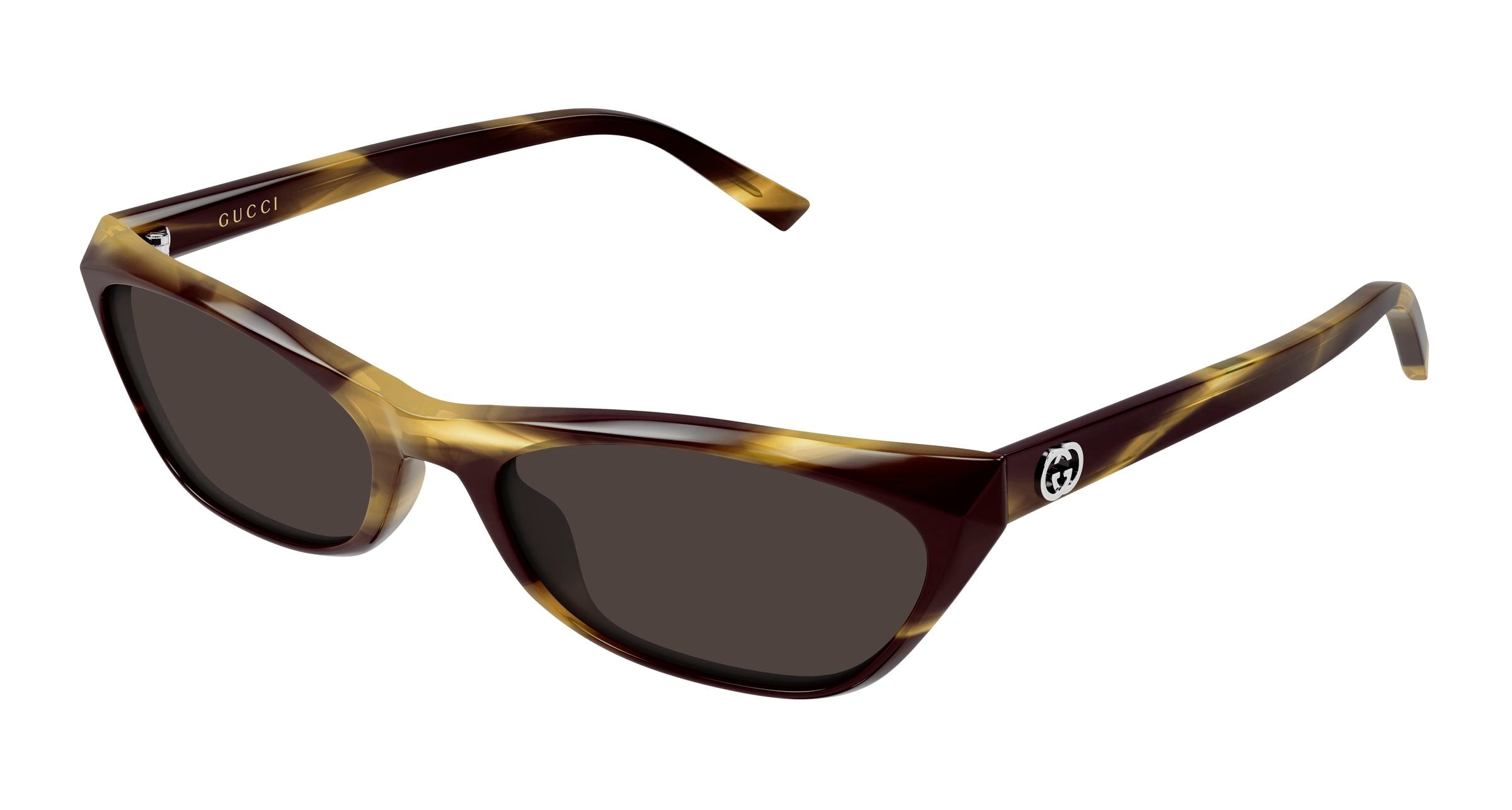 Gucci Donna Gucci GG2203S 002 Occhiali da sole Acetato Havana Grigio Geometrica Gucci Donna Gucci GG2203S 002 Occhiali da sole Acetato Havana Grigio Geometrica